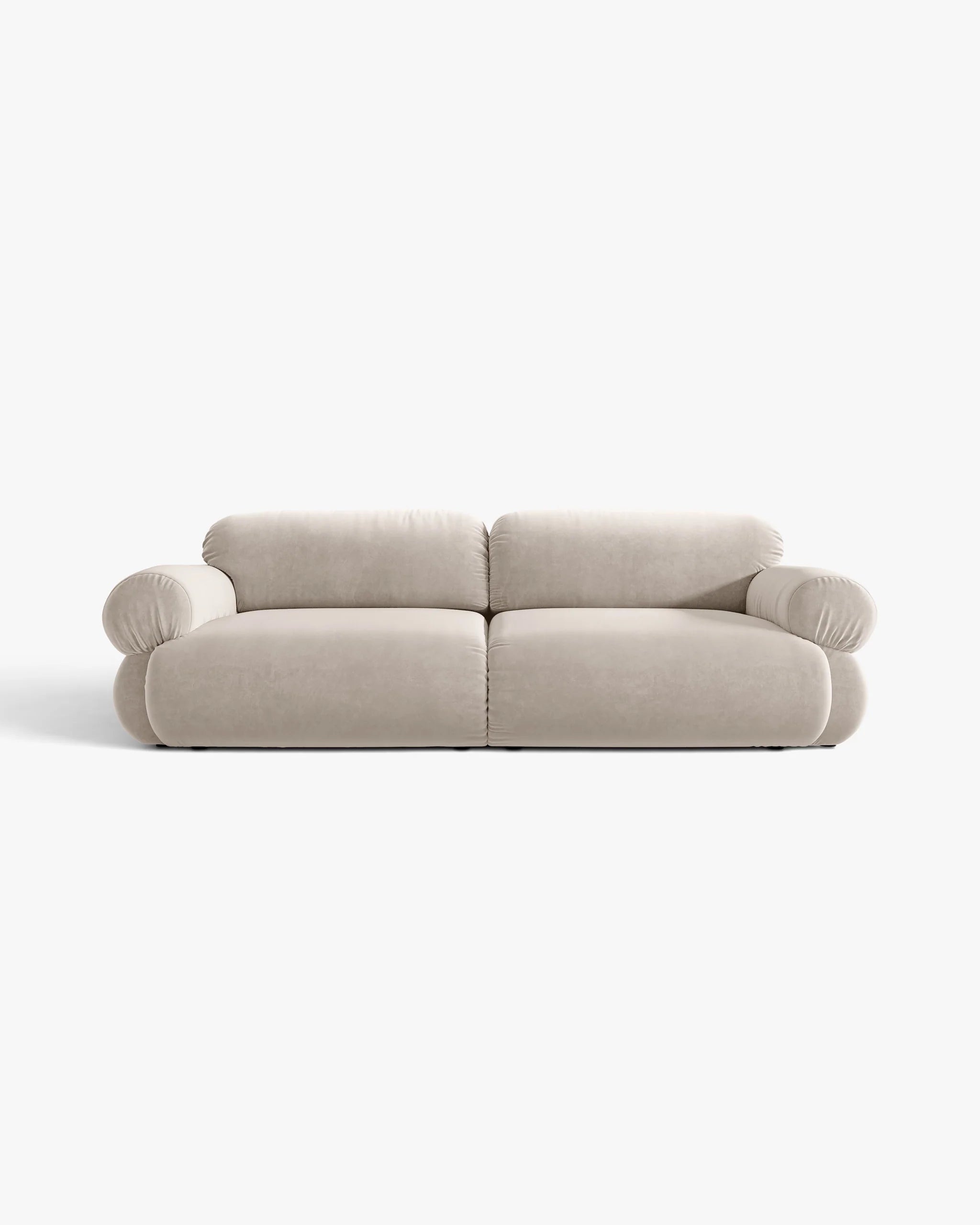 Sofa pre 4 osoby, zamatová OPHELIA, béžová