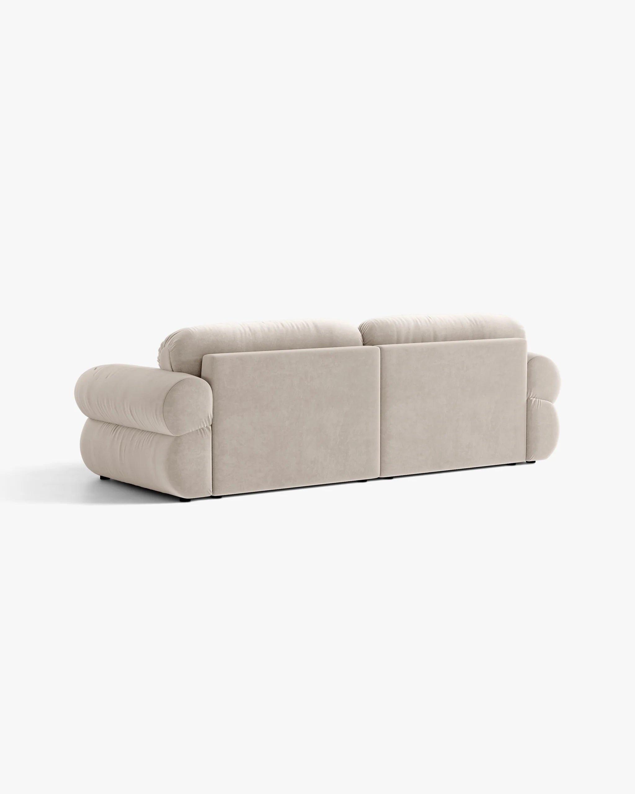 Sofa pre 4 osoby, zamatová OPHELIA, béžová