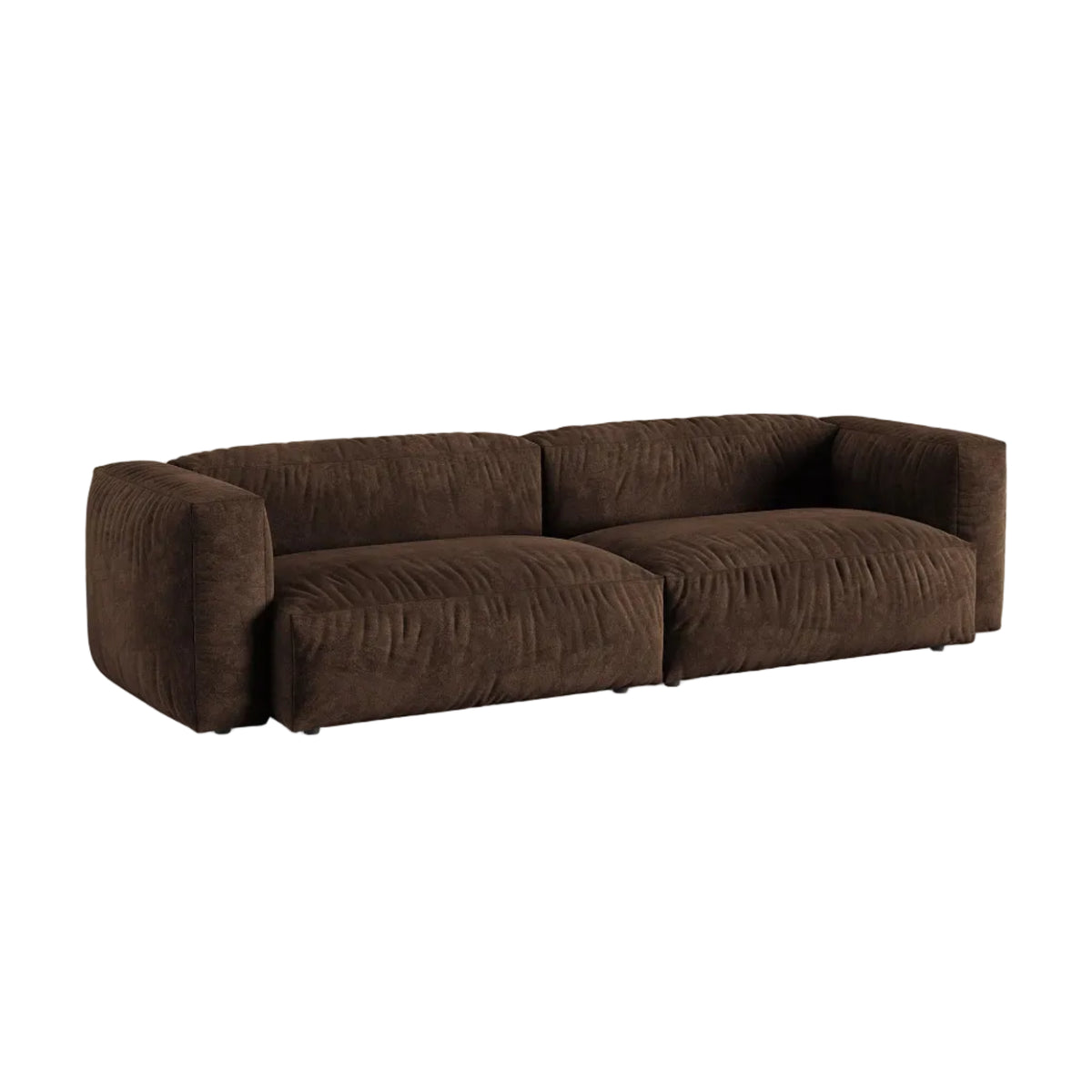 Sofa zamatová 4-osobová MARTINA XL čokoládový