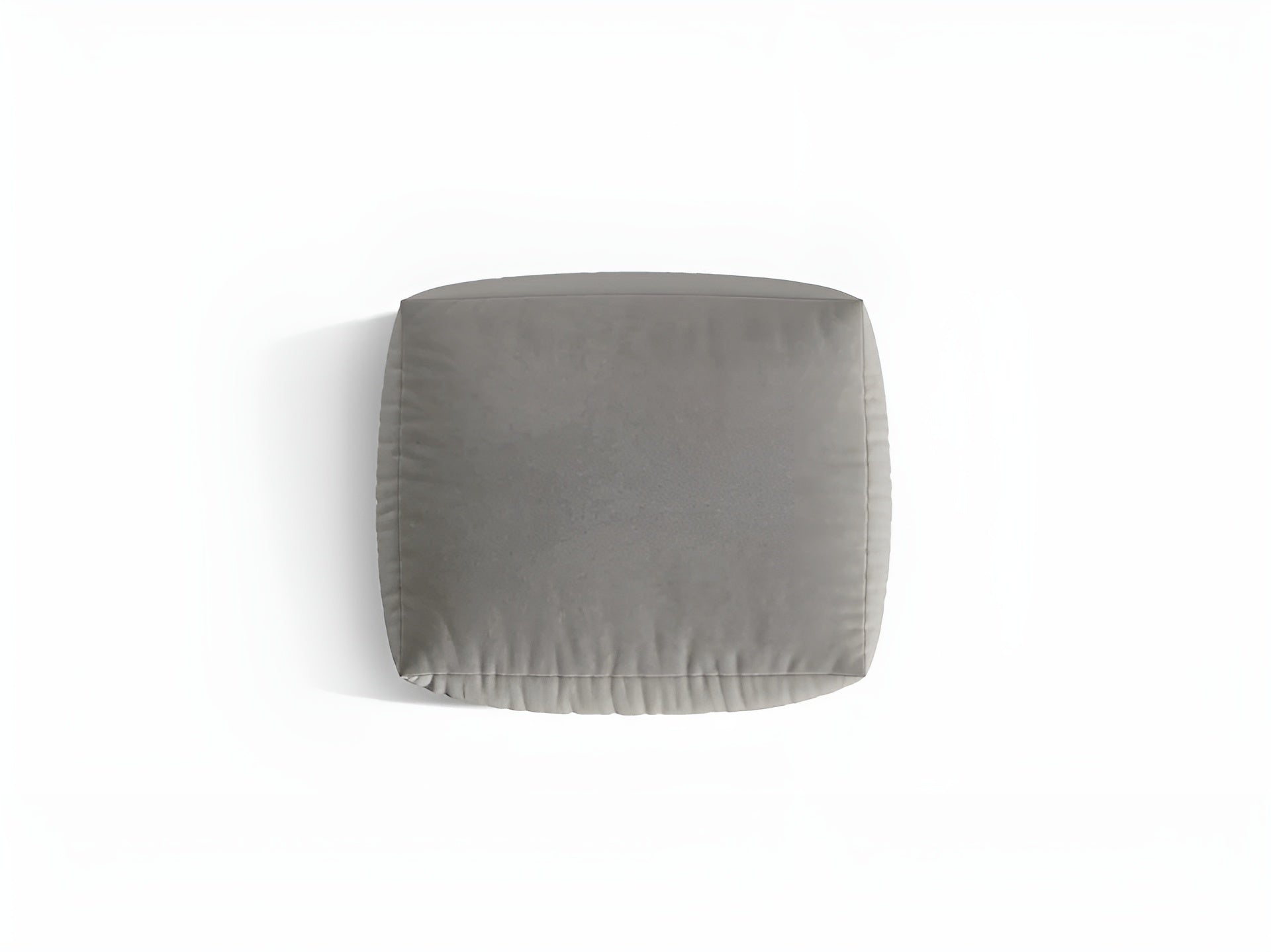 Gray velvet pouf CHRIS