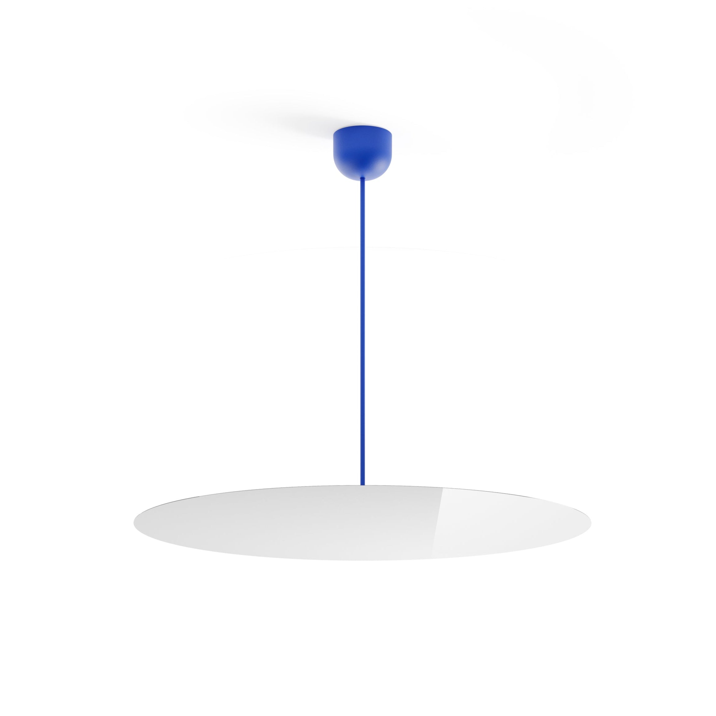 MilliMetro blue hanging lamp with a mirror effect