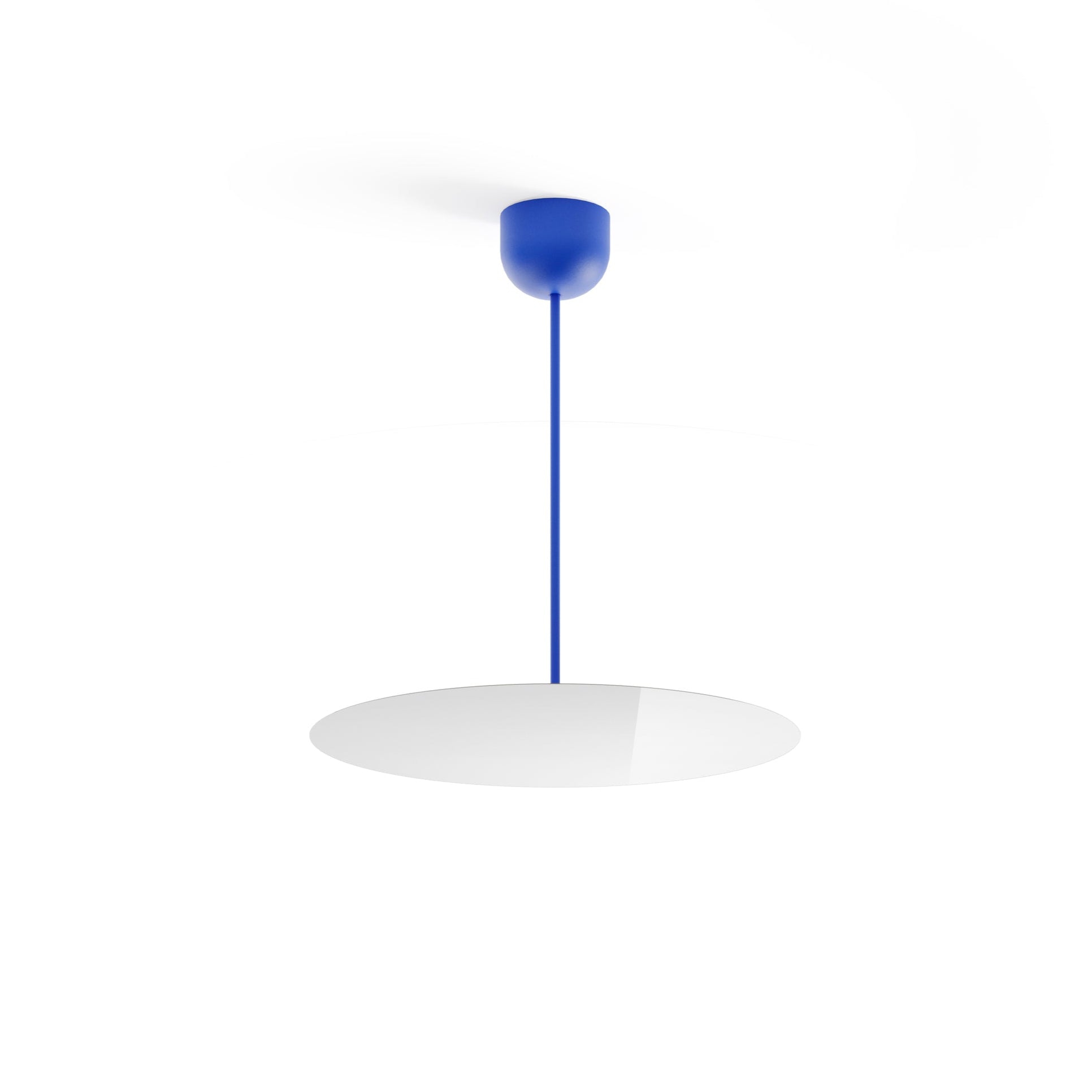 MilliMetro blue hanging lamp with a mirror effect