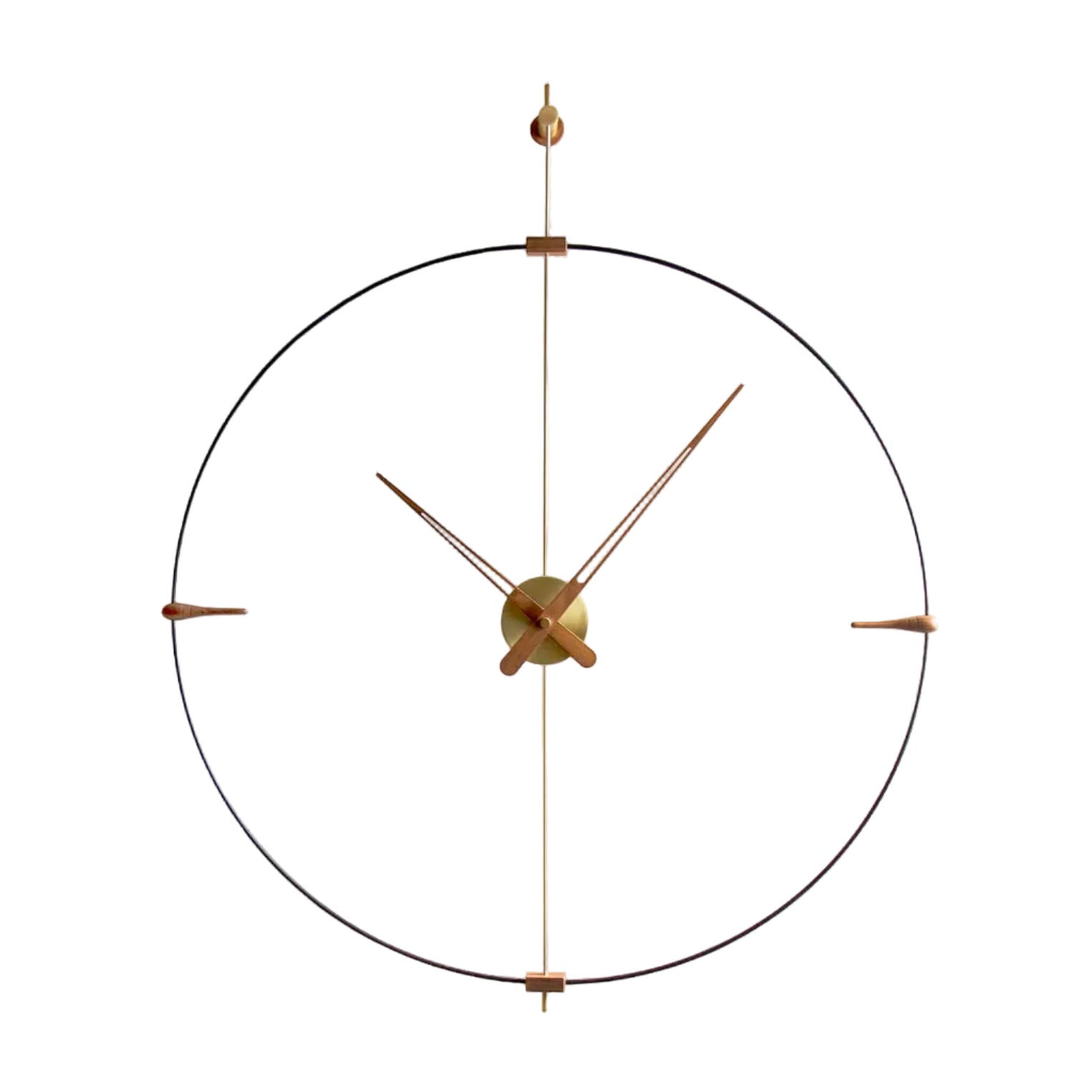 MINI BILBAO gold wall clock with black