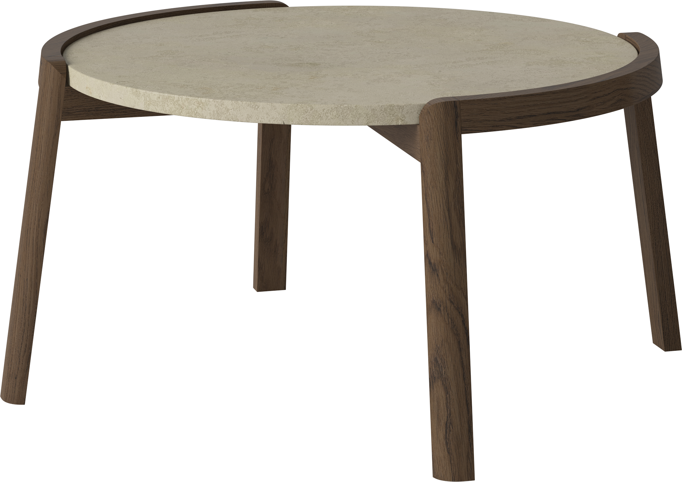 Kávový stolík MIX mramor s tmavým dubovým drevom