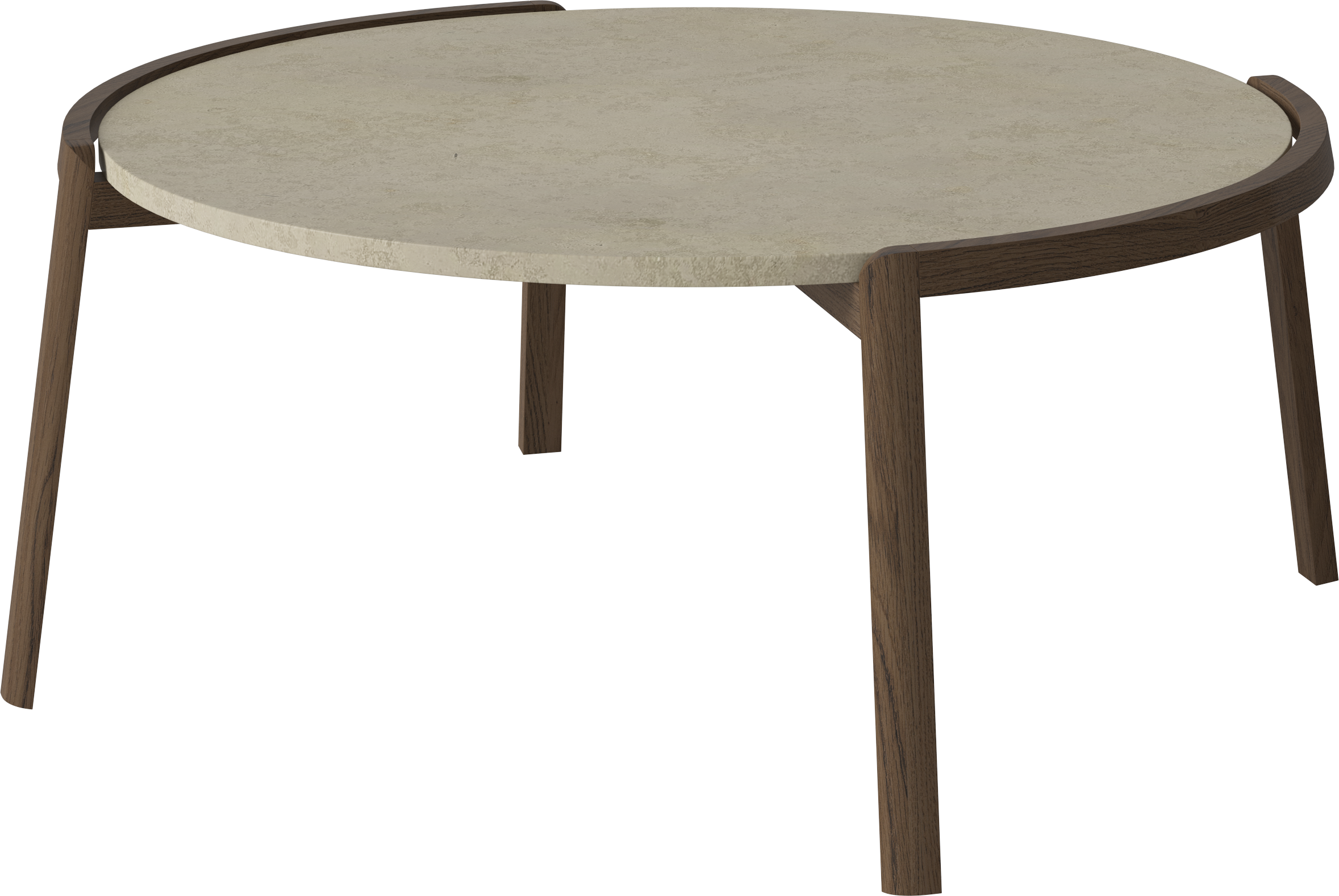 Kávový stolík MIX mramor s tmavým dubovým drevom