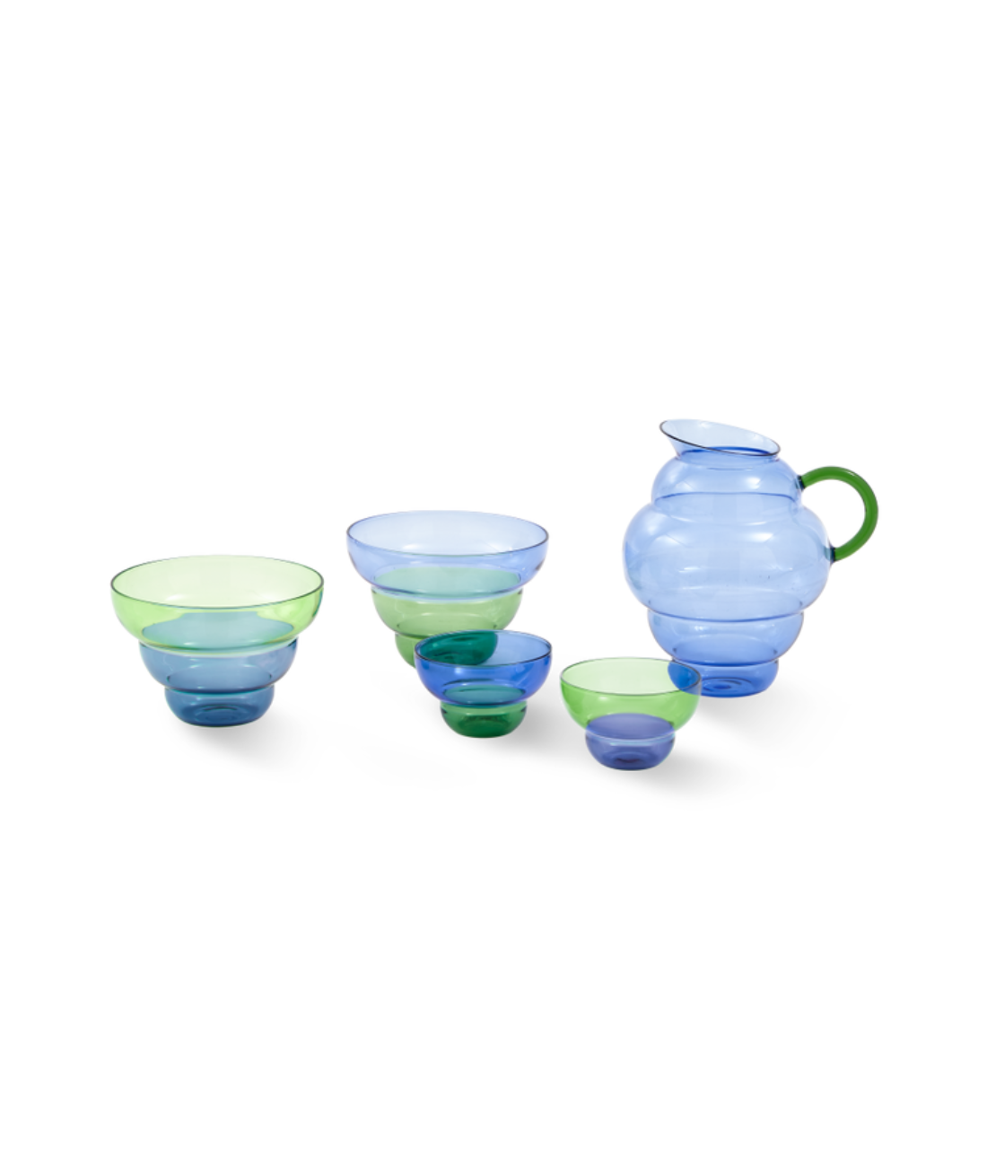 MIZU KIRI bowl set blue with green