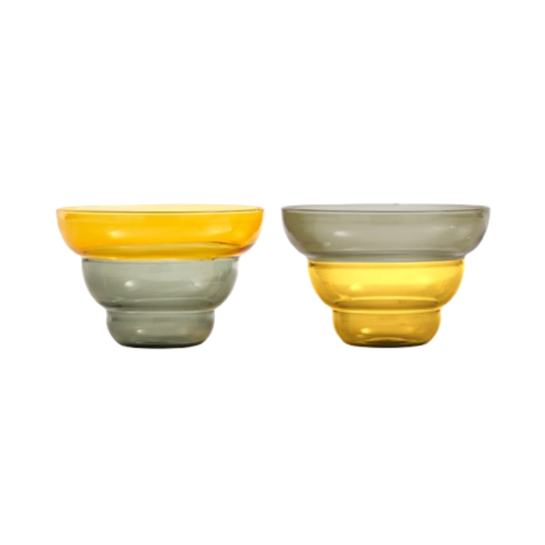 MIZU KIRI yellow and gray bowl set