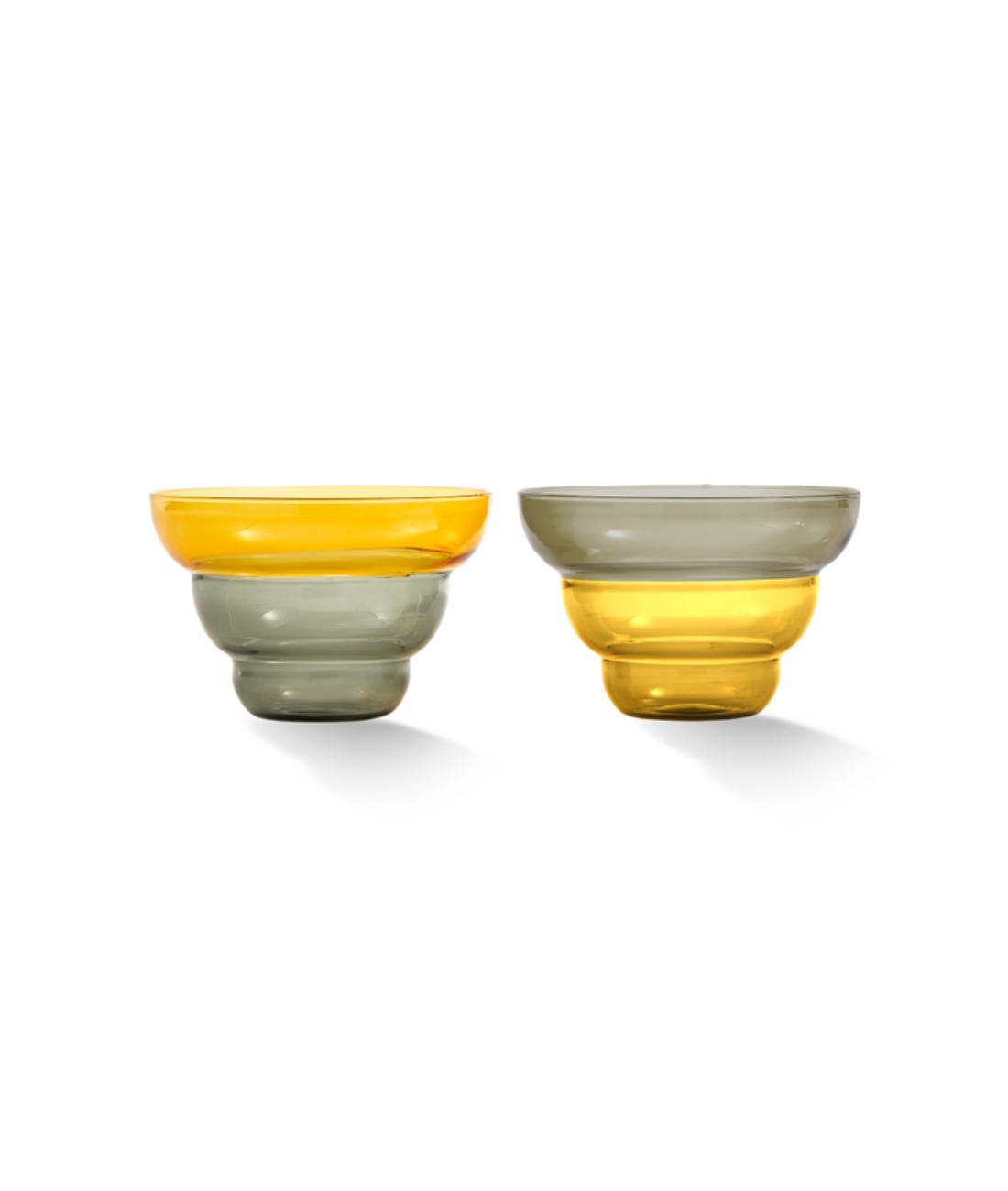 MIZU KIRI yellow and gray bowl set