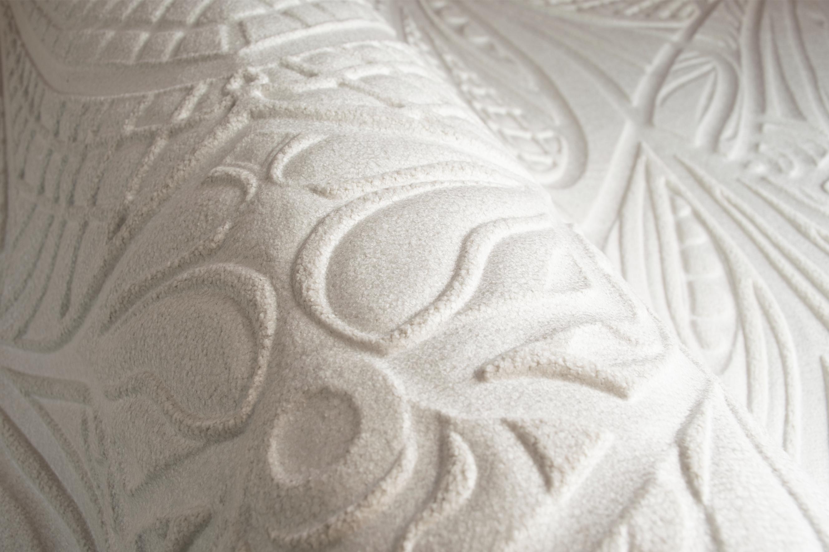 3D Boucle Textile Wallpaper LACY LONGLEGS Gray