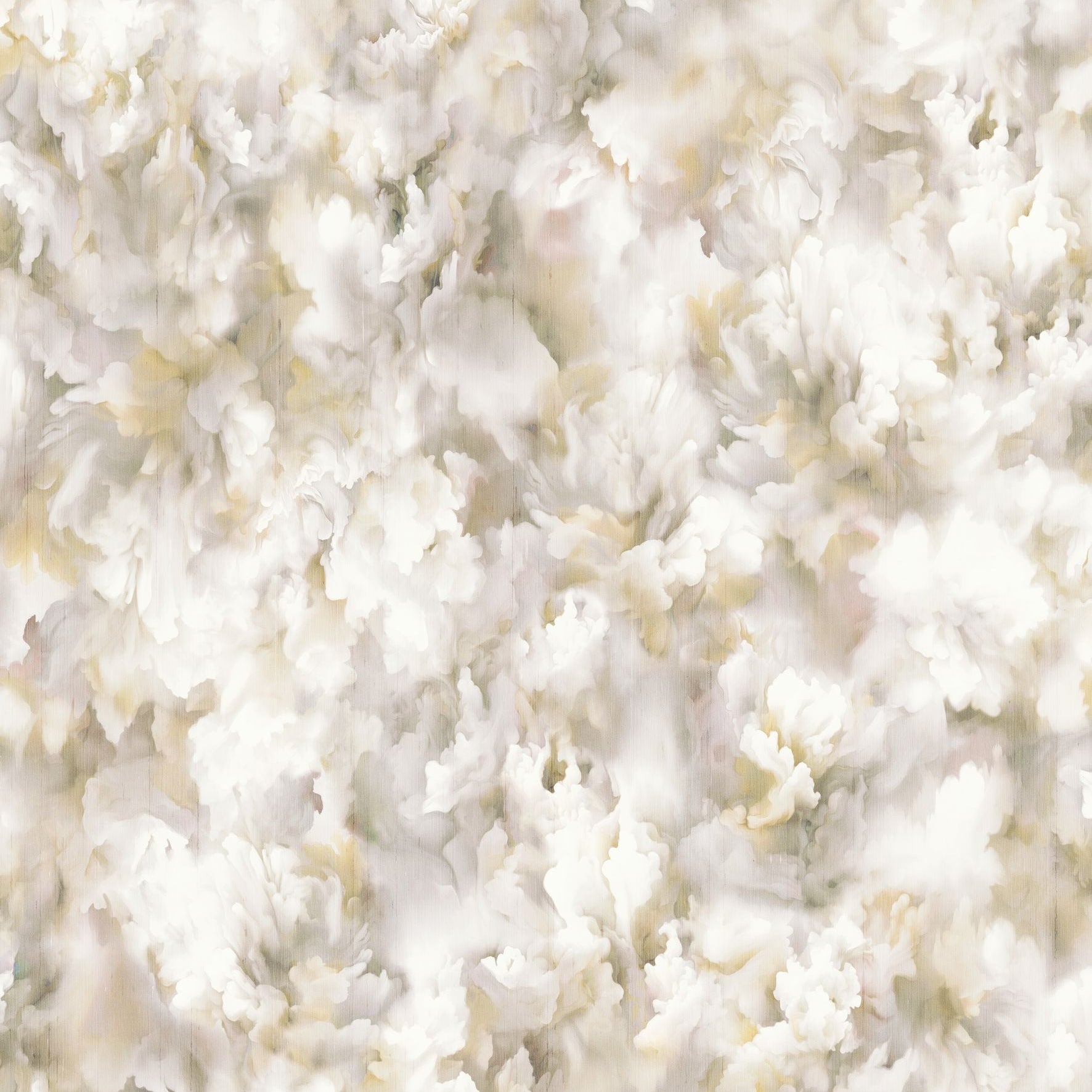 Textilná tapeta z hodvábu s motívom kvetinových lupienkov SILK BOMBIS béžová s bielou