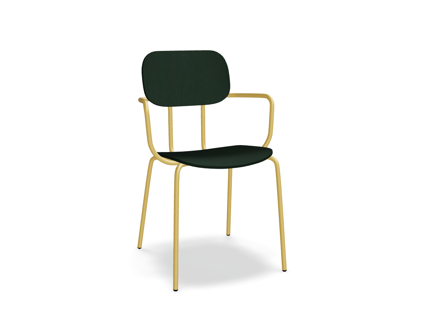 Krzesło NEW SCHOOL żółta podstawa – .mdd