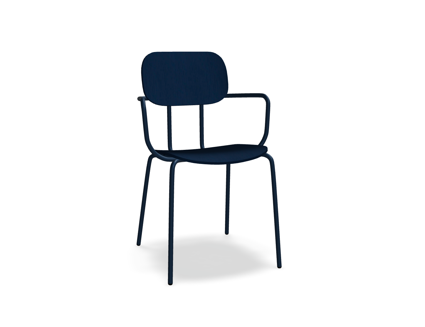 Krzesło NEW SCHOOL niebieska podstawa – .mdd