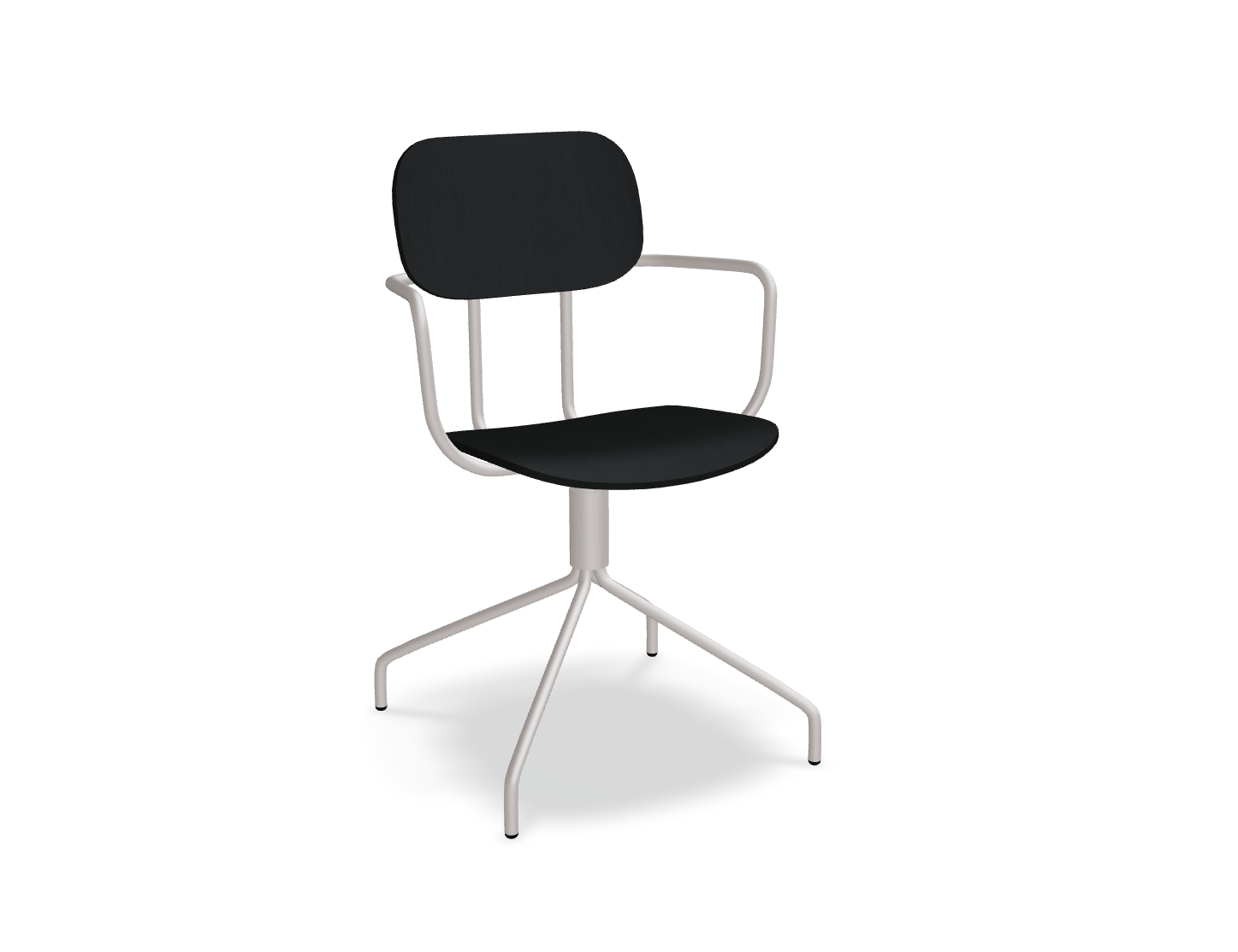 Krzesło obrotowe NEW SCHOOL beżowa podstawa – .mdd