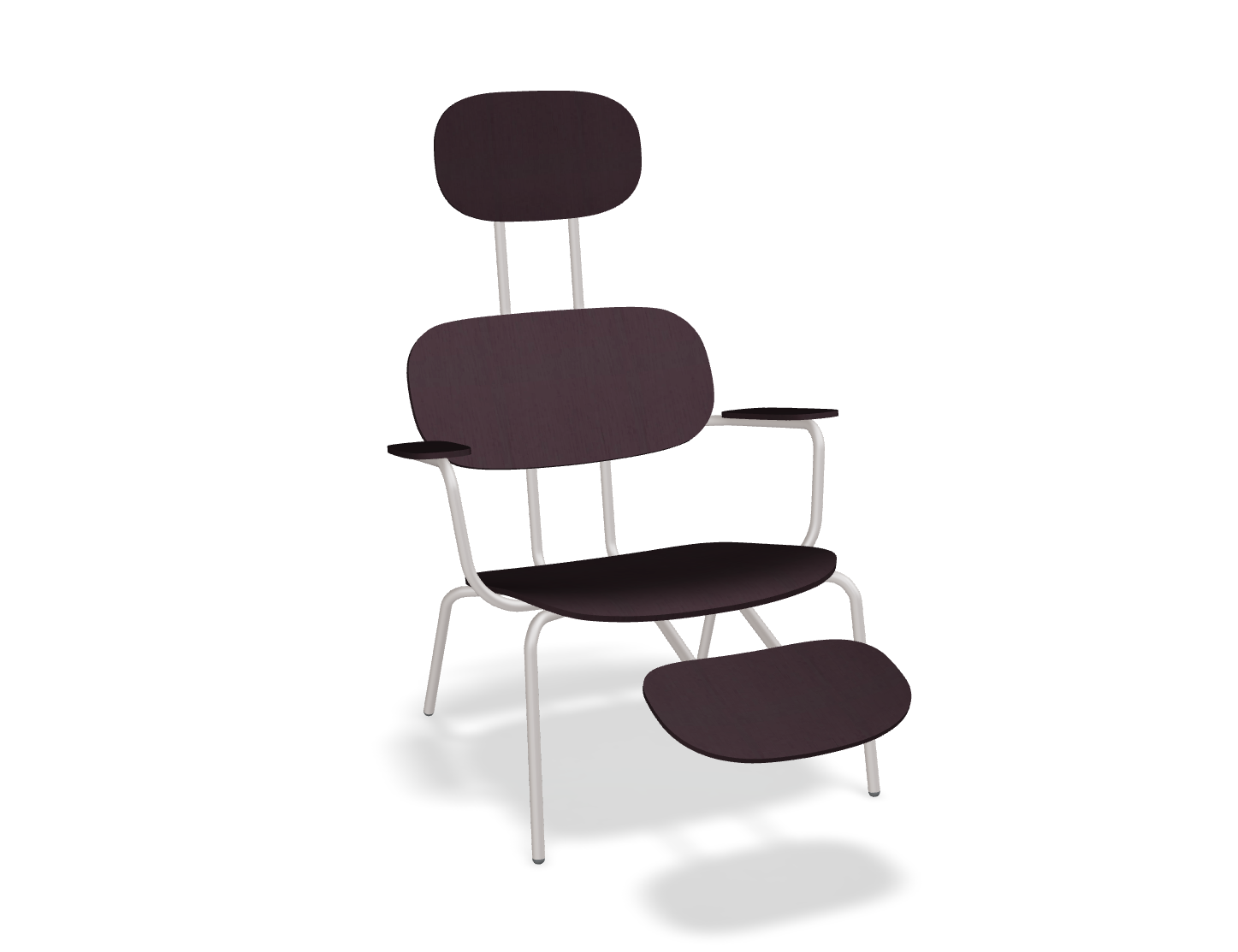 Fotel z zagłówkiem NEW SCHOOL LOUNGE beżowa podstawa – .mdd