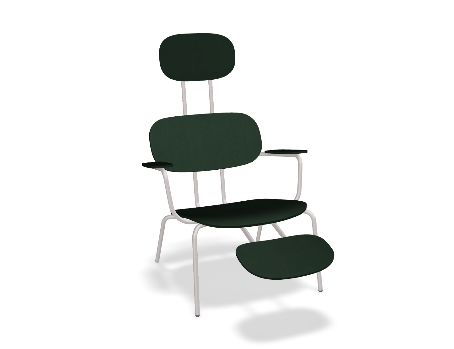 Fotel z zagłówkiem NEW SCHOOL LOUNGE beżowa podstawa – .mdd