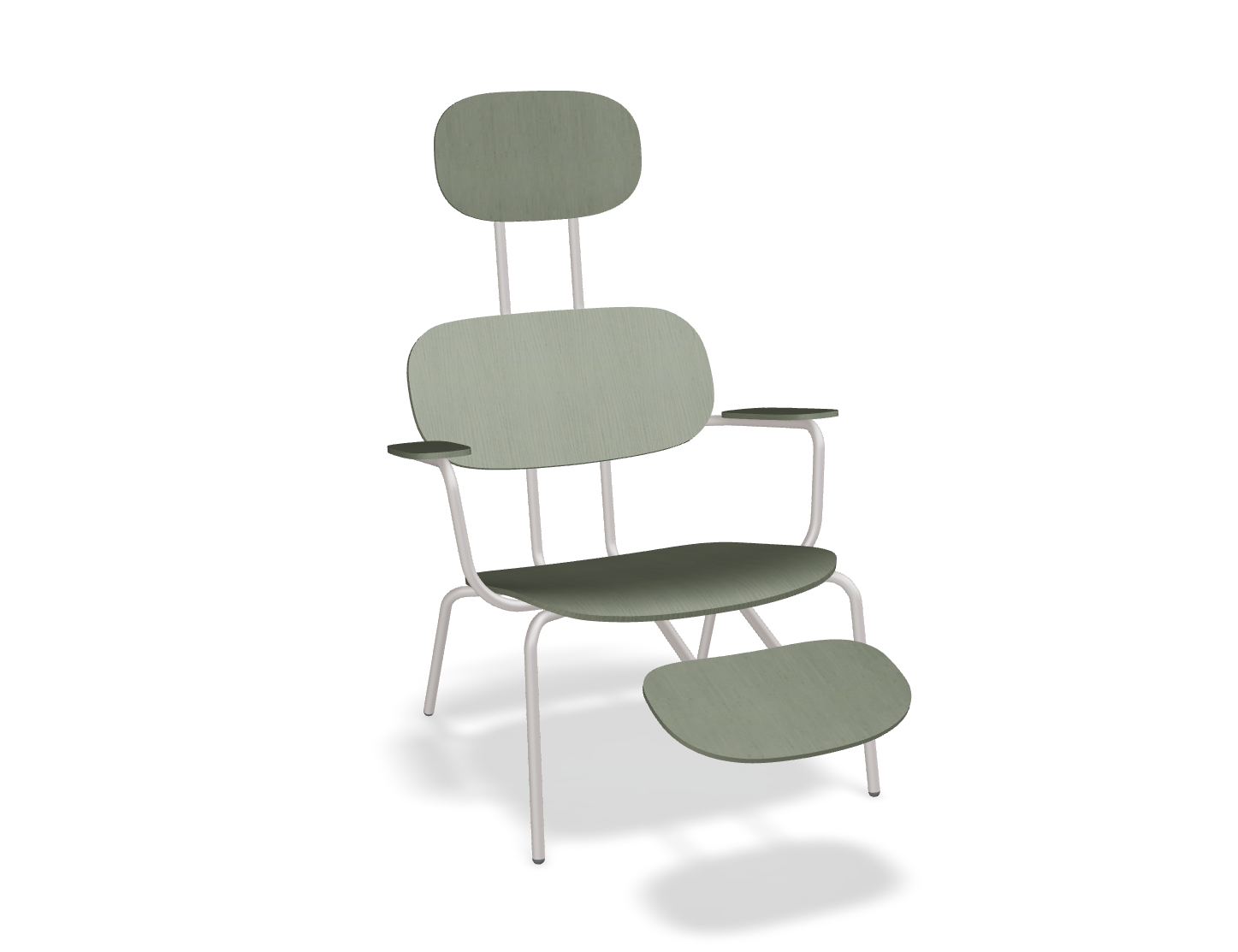 Fotel z zagłówkiem NEW SCHOOL LOUNGE beżowa podstawa – .mdd