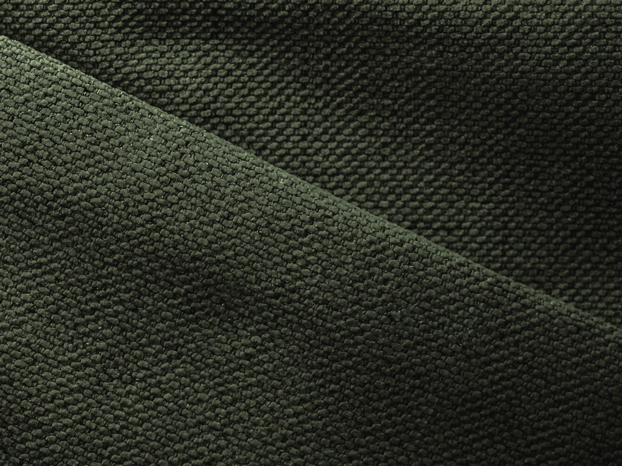 Panoramic corner sofa with sleeping function NANEA in olive green