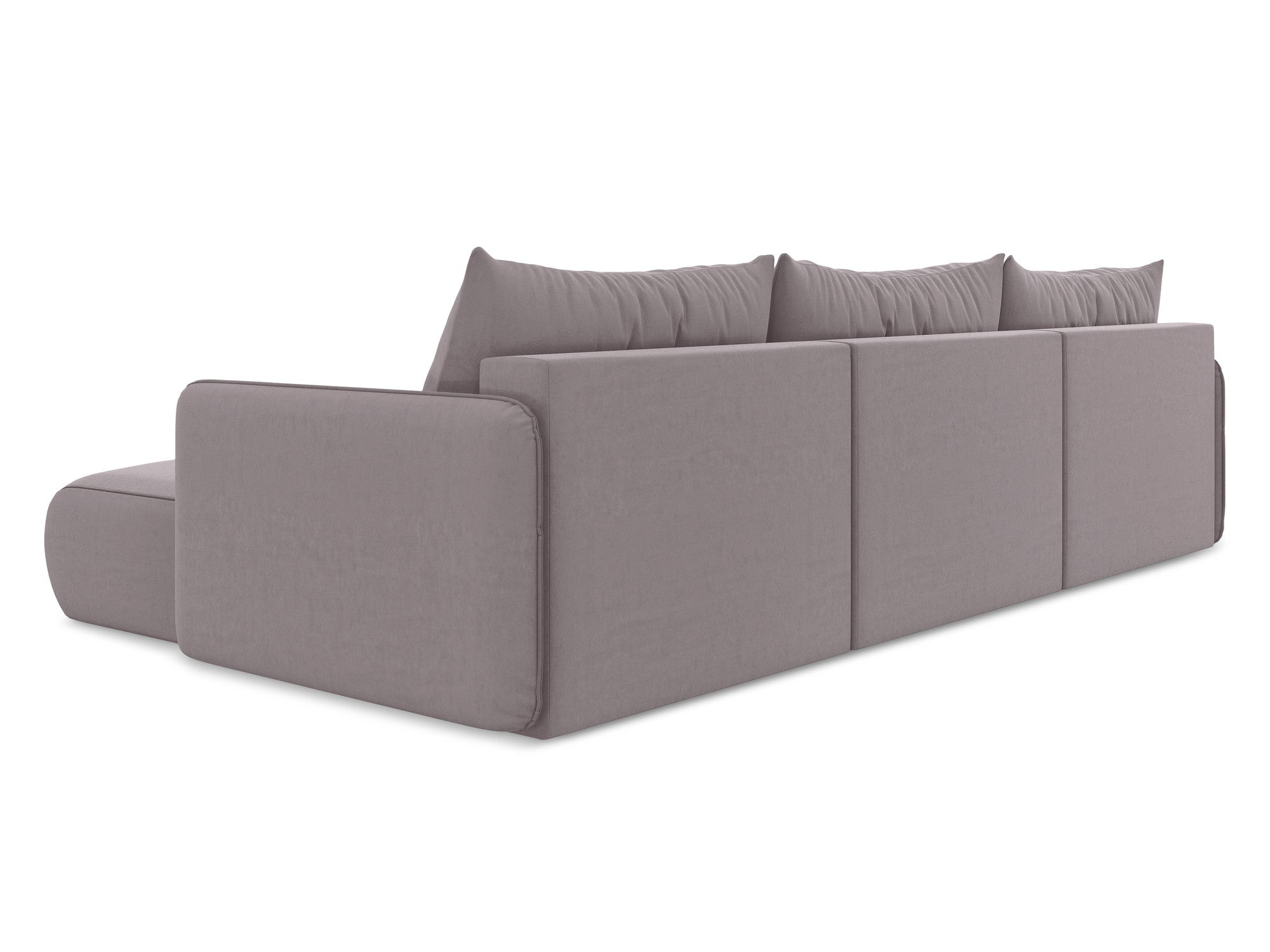 Lavender Velvet Panoramic Corner Sofa with Sleeping Function NANEA