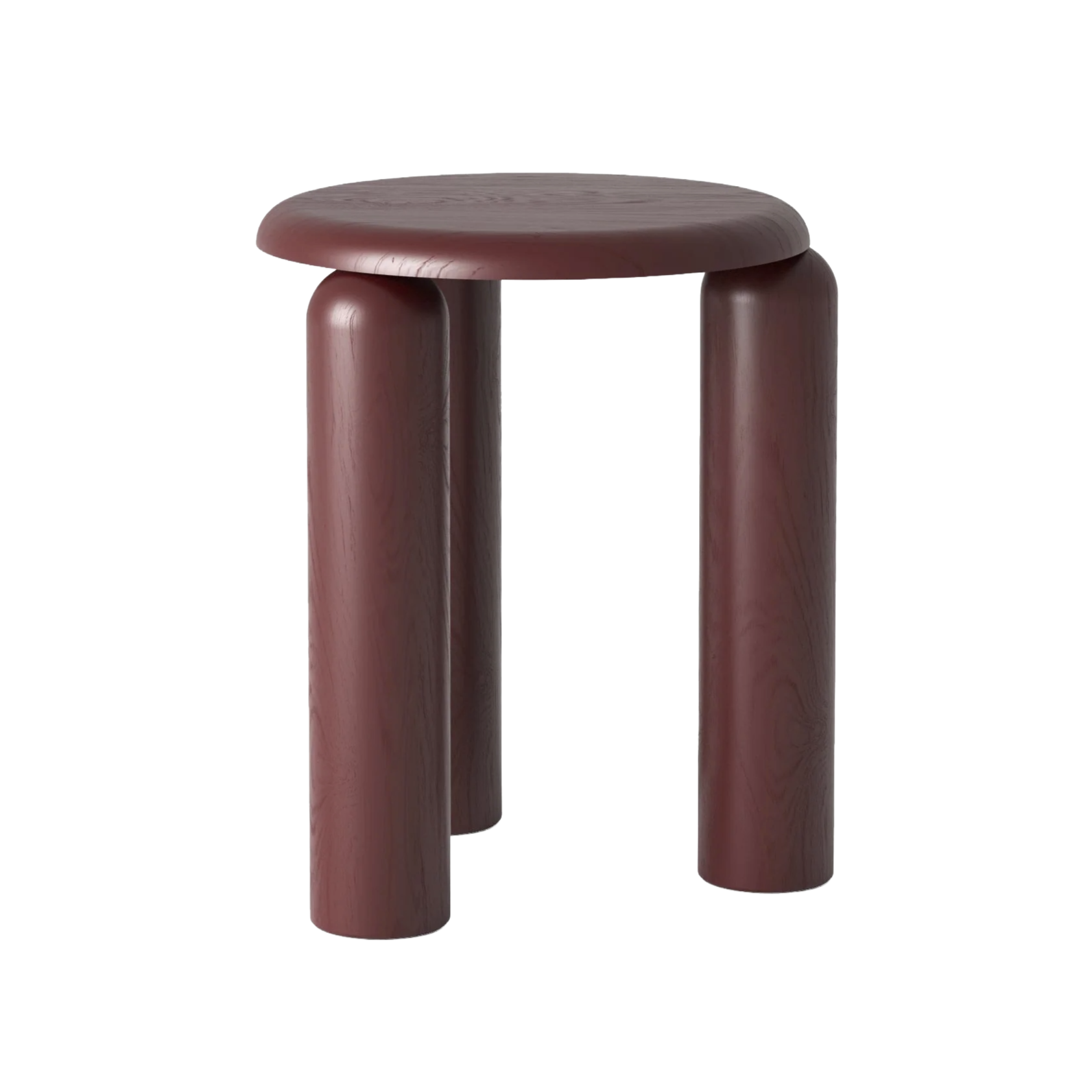 NEO Side Table Burgundy Ash Wood