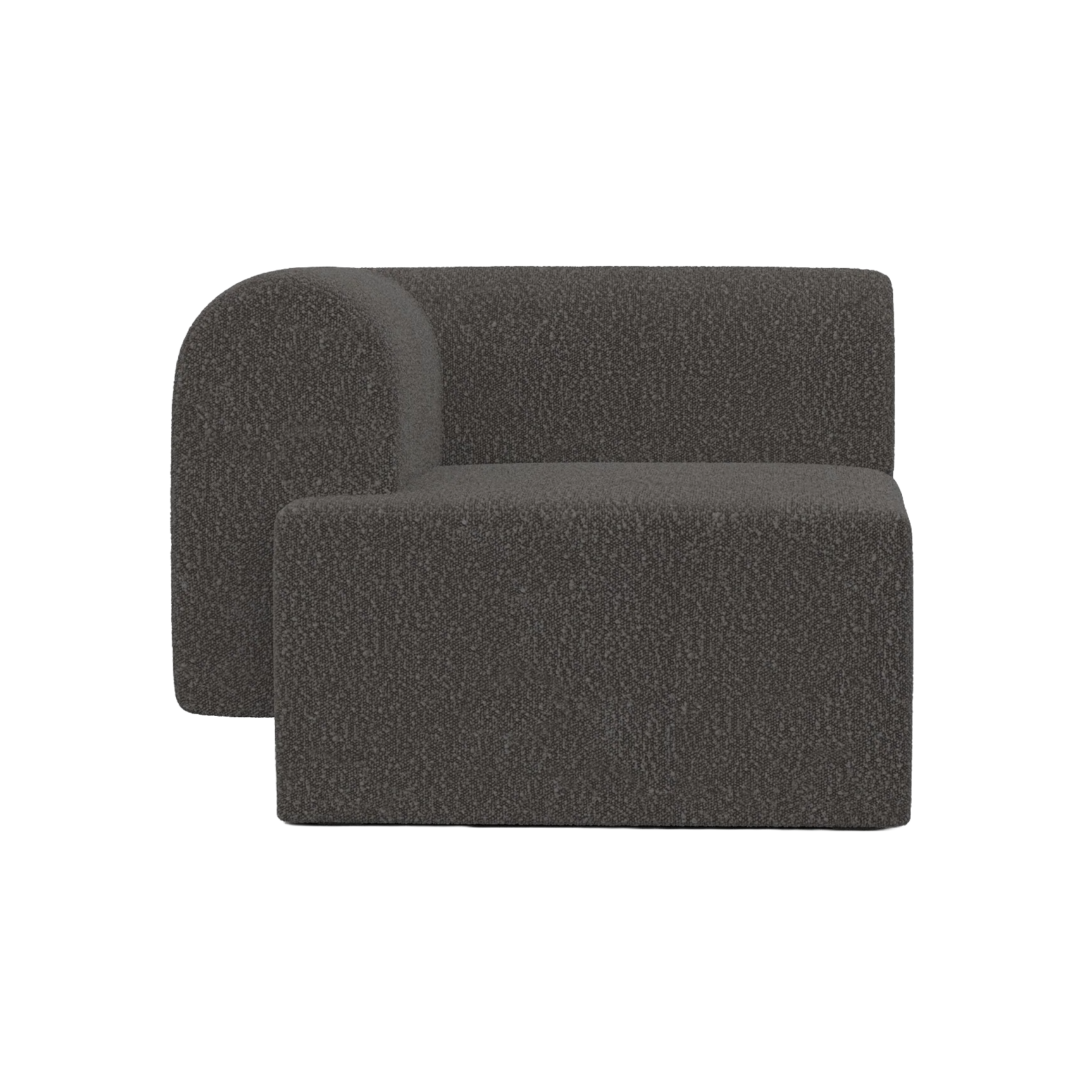 Sofa modulárna TORI - modul ľavostranný čierny boucle