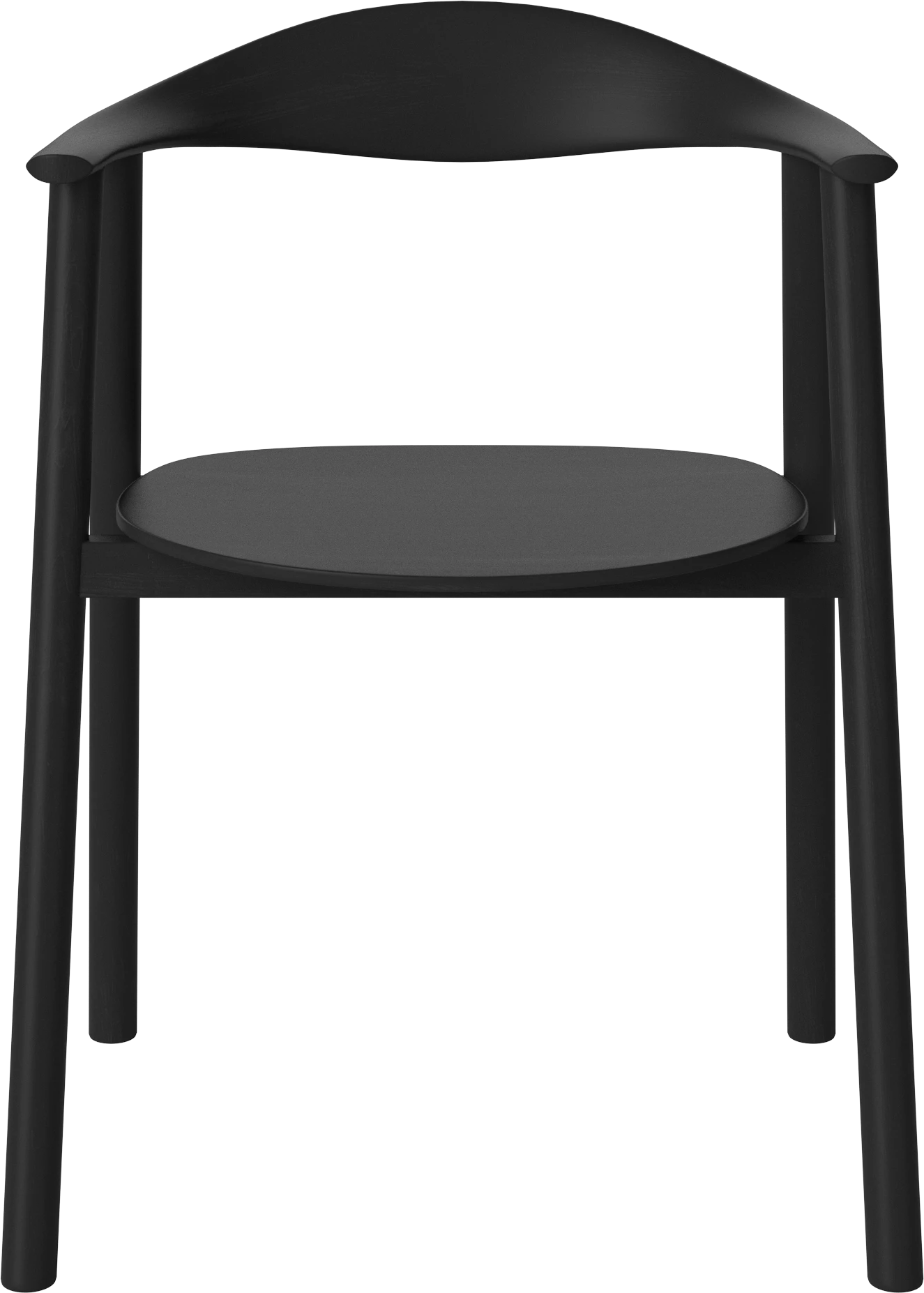 Stolička SWING z lakovaného dubového dreva na čierno