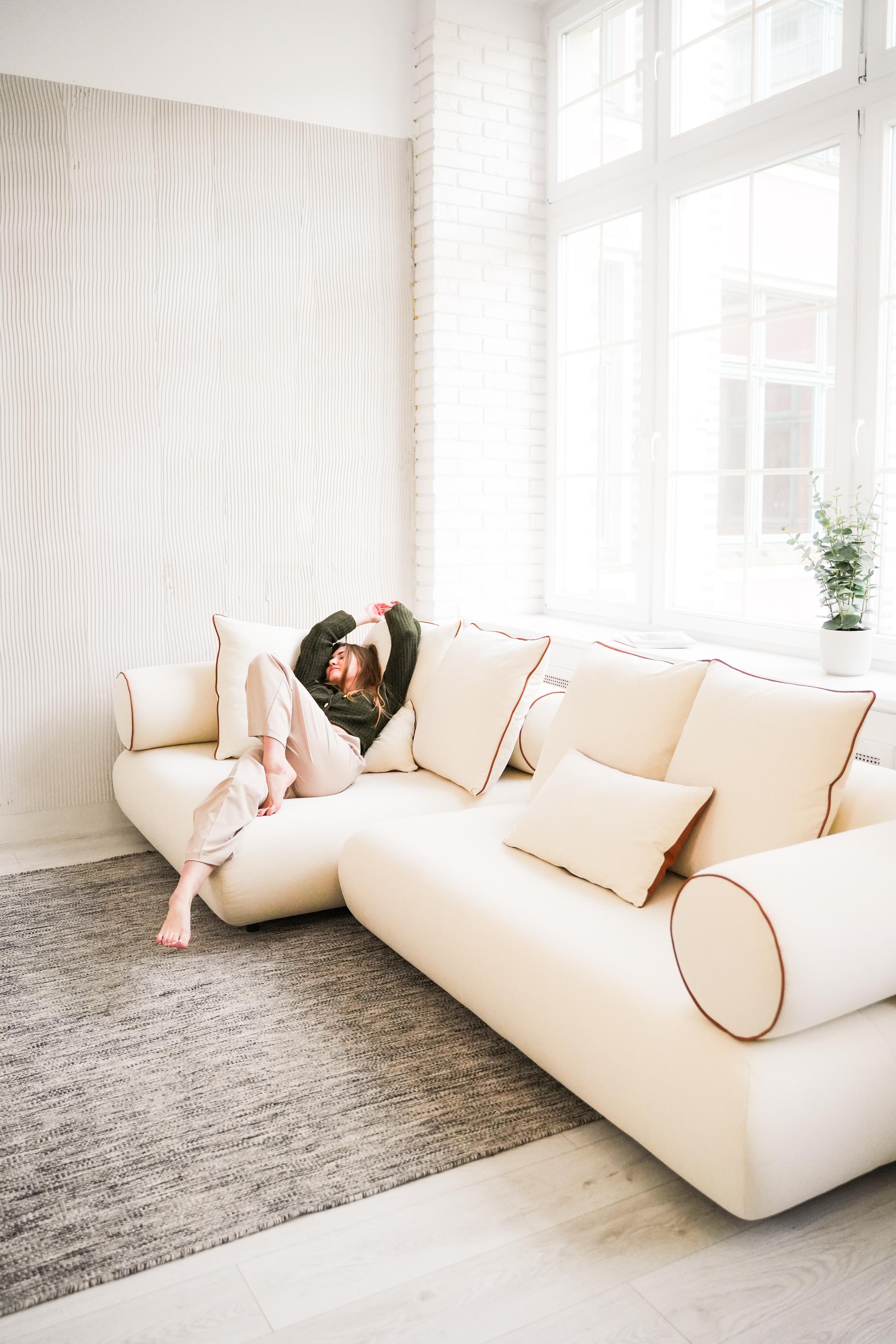 Left-facing corner sofa CASABLANCA customizable