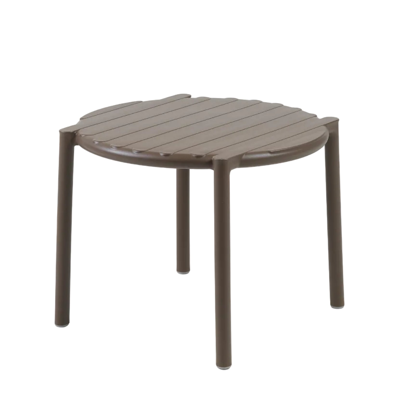 Round Outdoor Side Table DOGA Brown