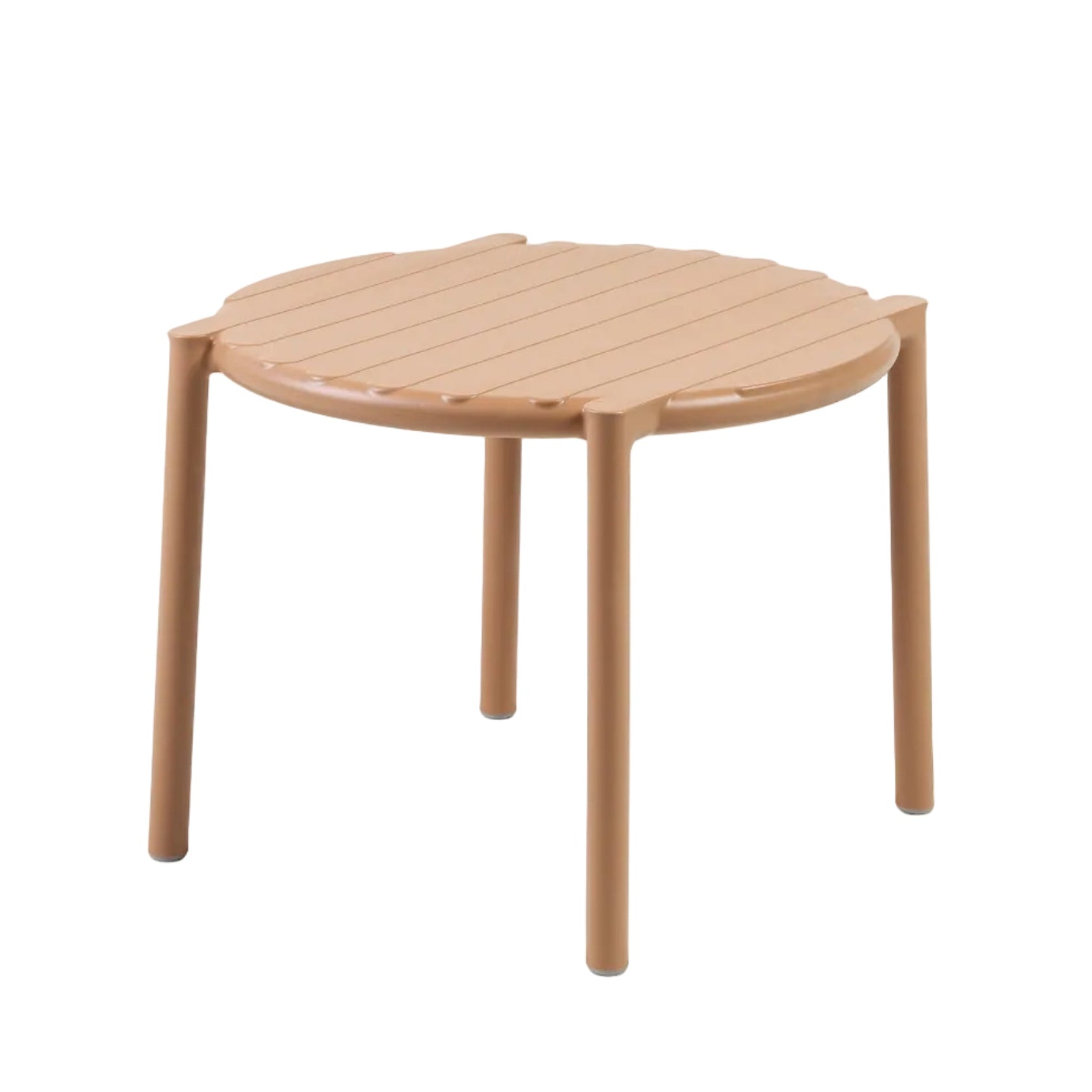 Kulatý bočný stolík na vonkajšie použitie DOGA cappuccino