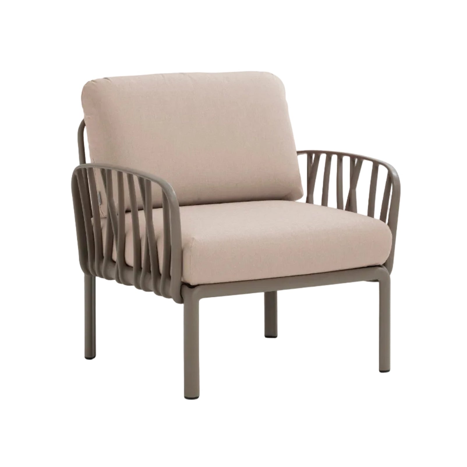 Záhradné kreslo KOMODO béžové Sunbrella® s taupe základňou