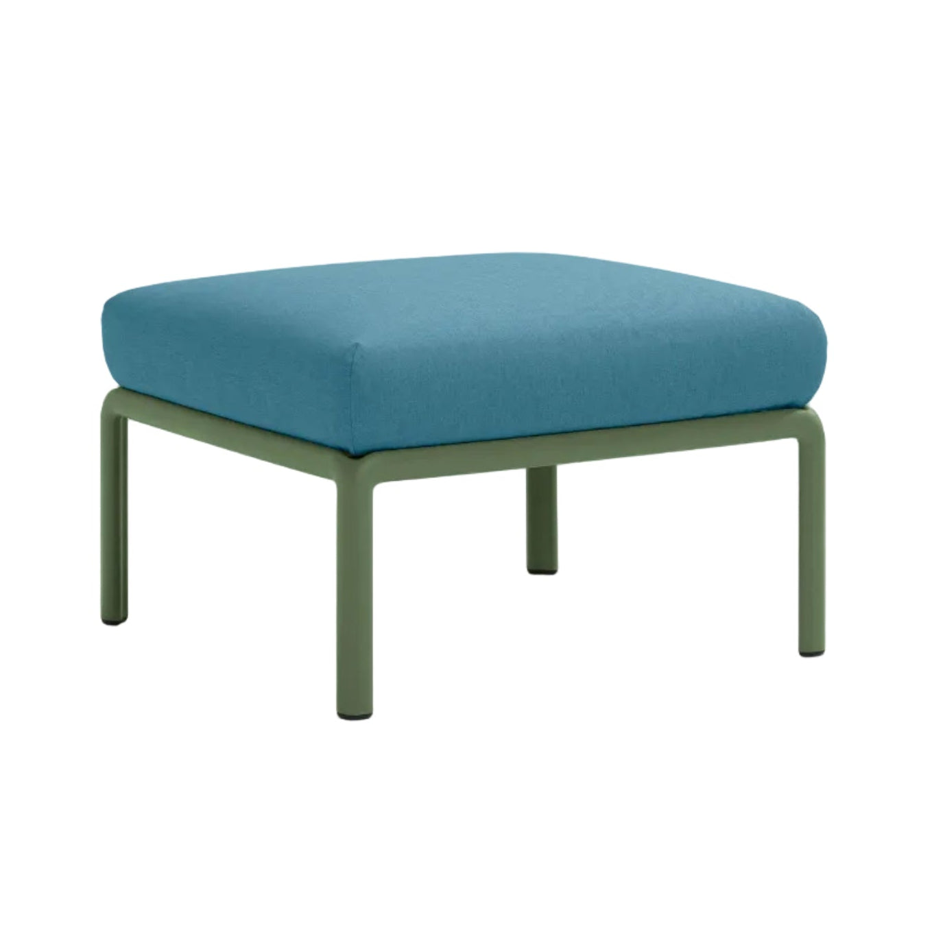 Záhradný puf KOMODO modrý Sunbrella® s agávovou zelenou základňou