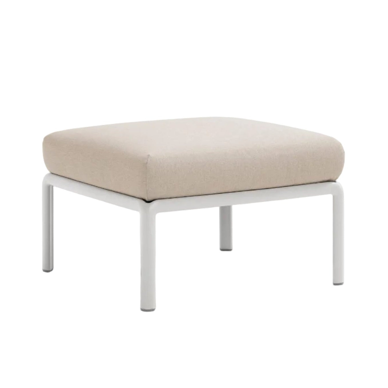 Outdoor Pouf KOMODO – TECH PANAMA beige with white base
