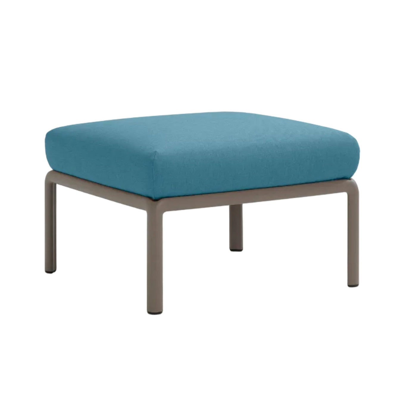 Exteriérový puf KOMODO modrý Sunbrella® s taupe základňou