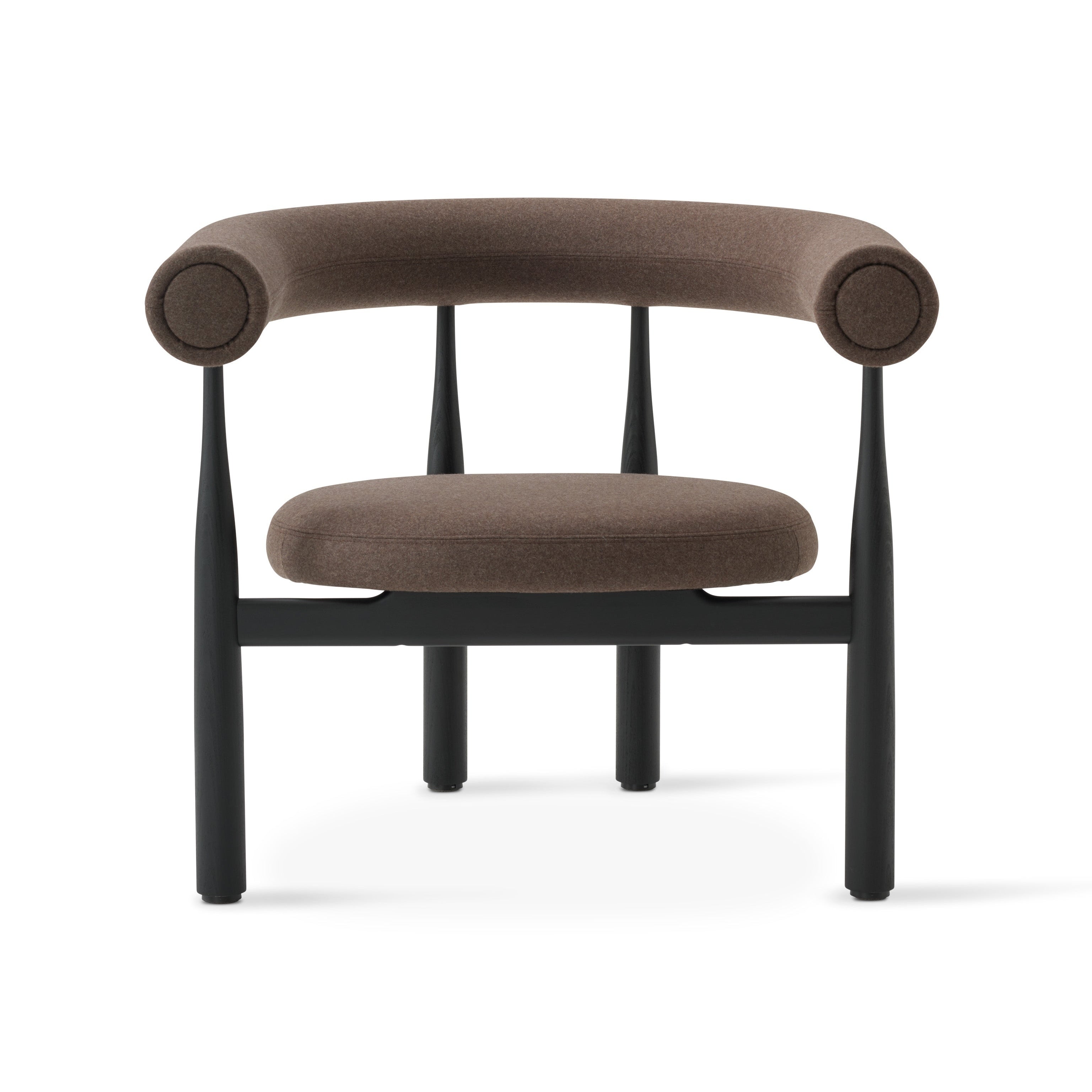 BUKOWSKI upholstered armchair with a black beech base