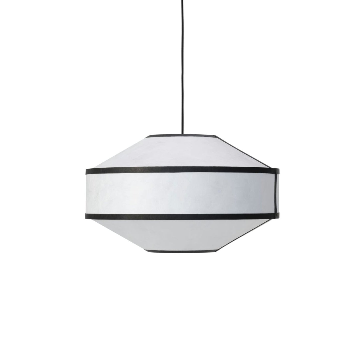 Závesná lampa KITE biela s čiernou