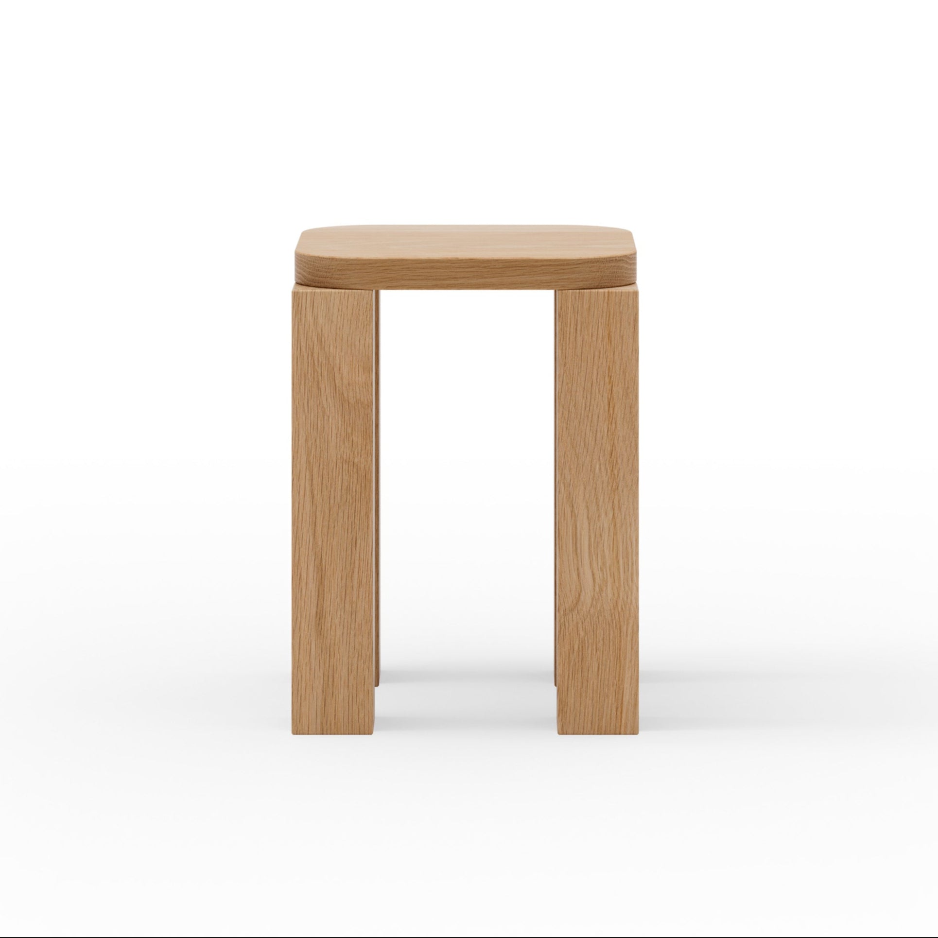Oak atlas stool