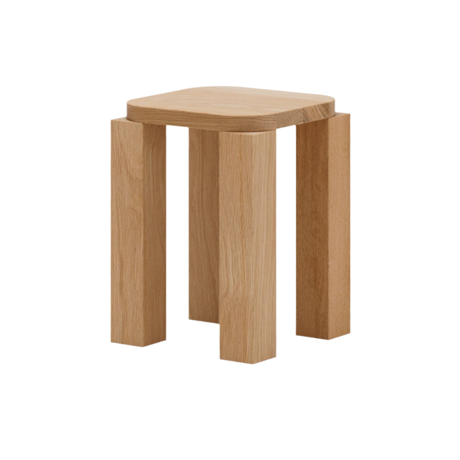Oak atlas stool