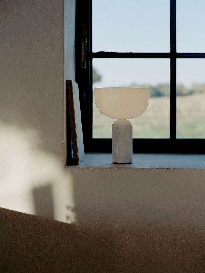 Prenosná lampa KIZU biely mramor