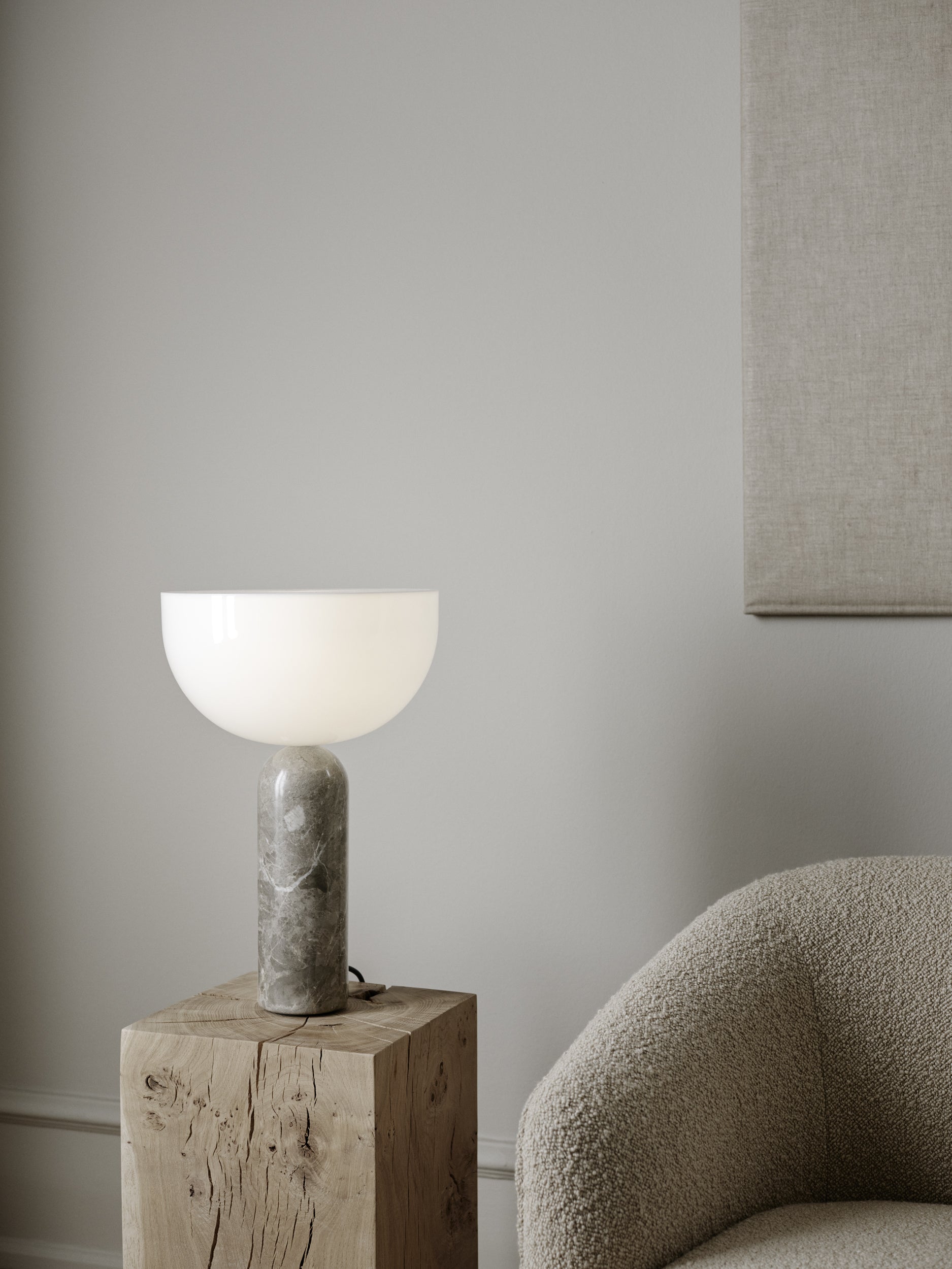 Kizu gray marble table lamp
