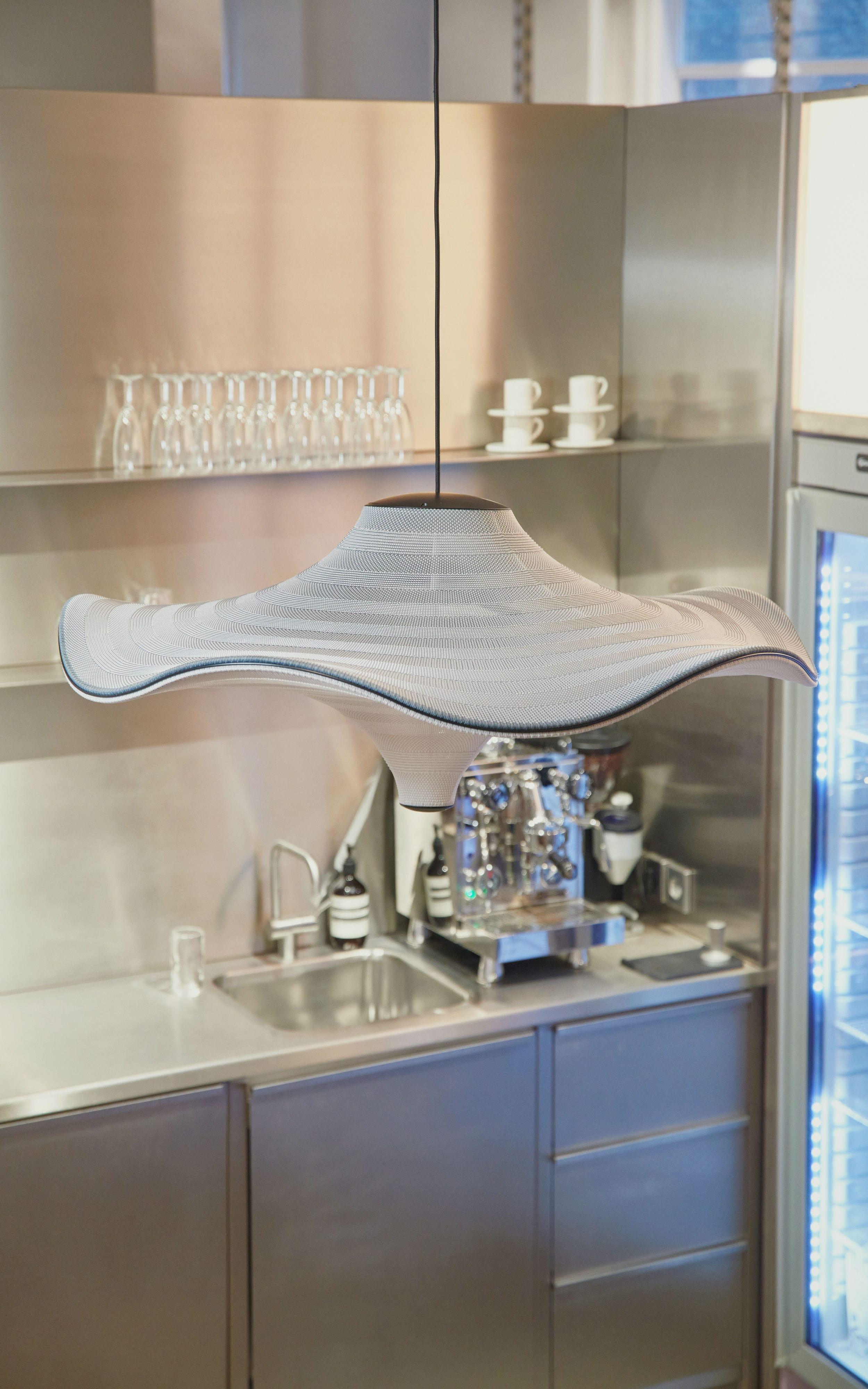 Flying blue hanging lamp