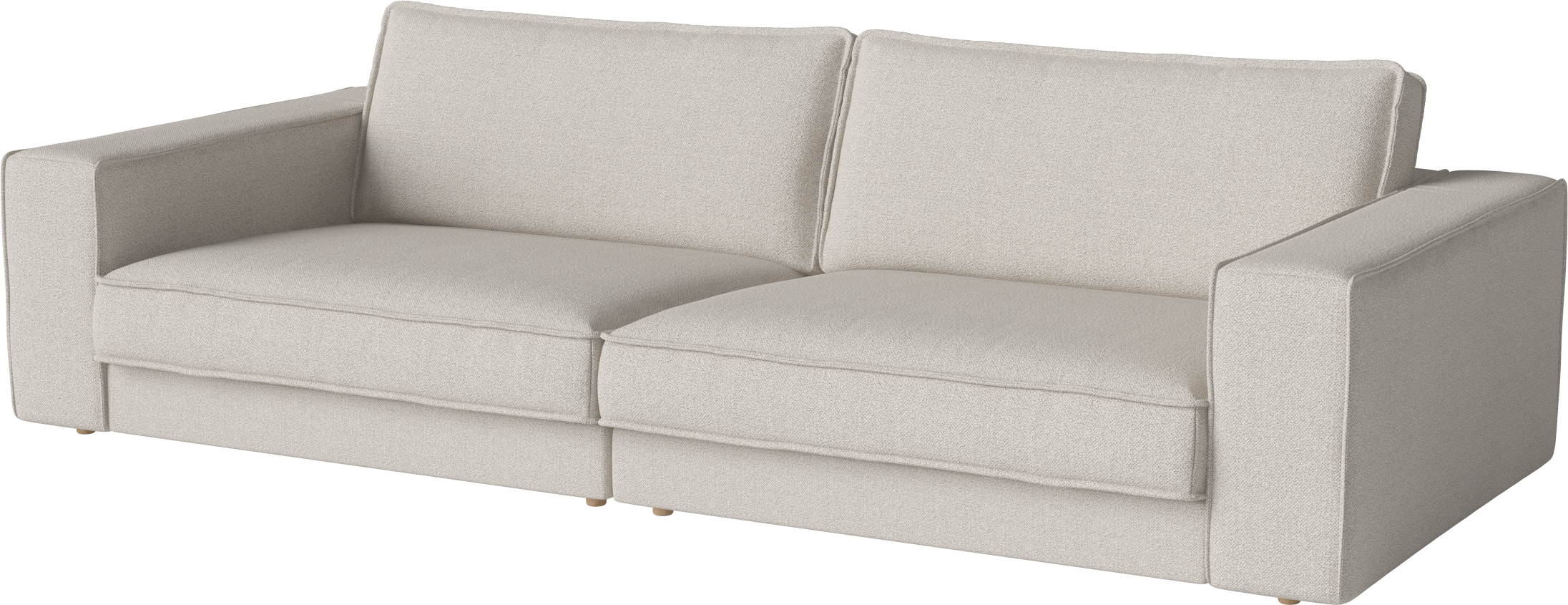 Dvojmodulová čalúnená pohovka NOORA s bieleným podstavcom