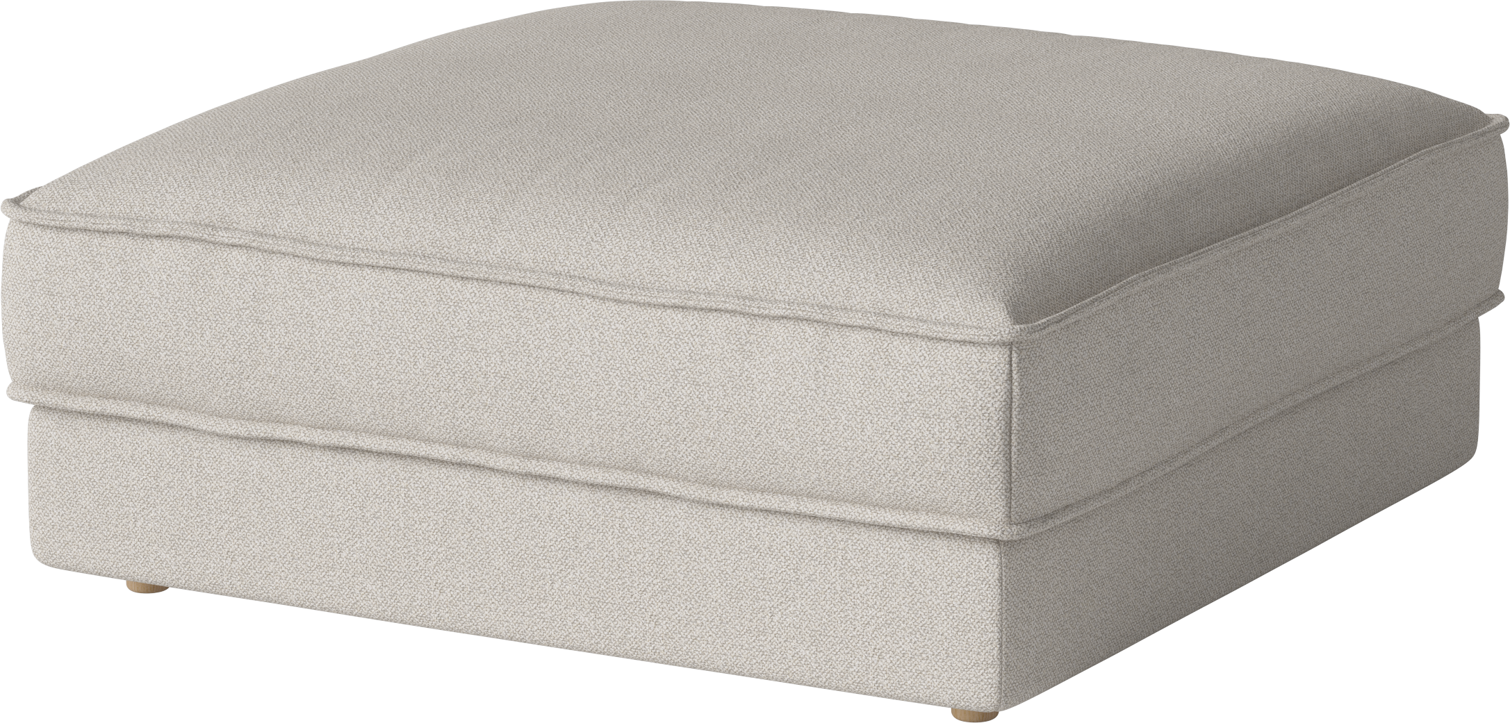 Puf NOORA s podstavcom z bieleného dubového dreva