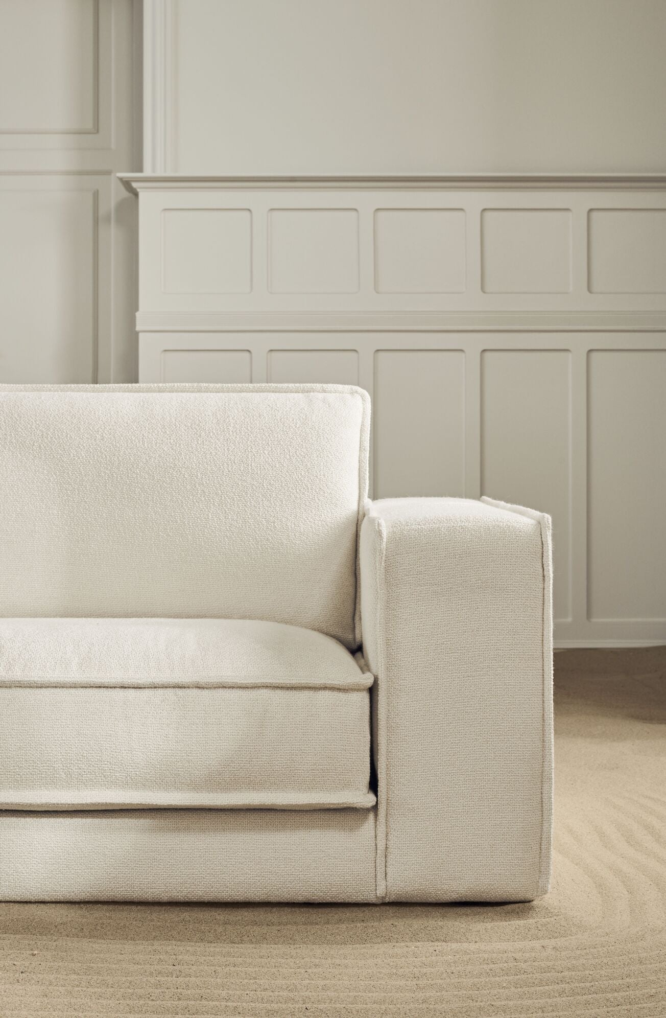 Modulová pohovka NOORA - ľavostranný modul s čiernym podstavcom