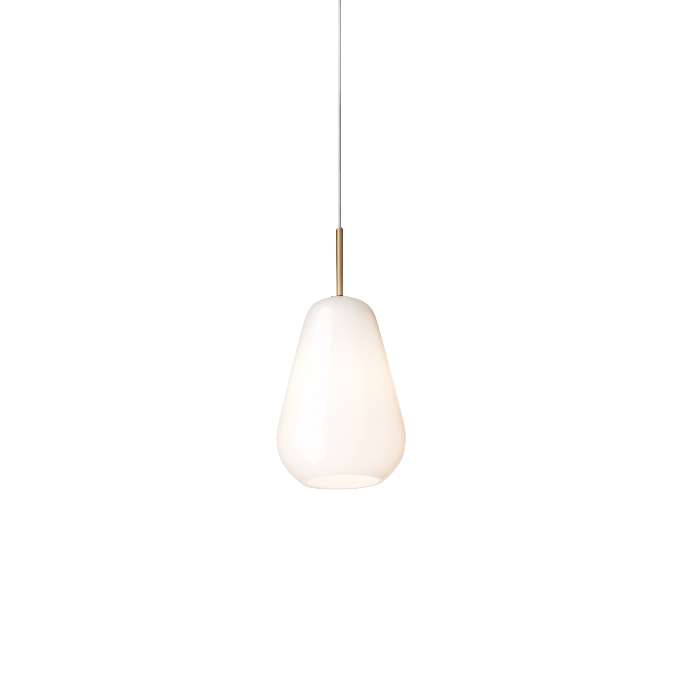 ANOLI Pendant Lamp in Gold with Opal Glass