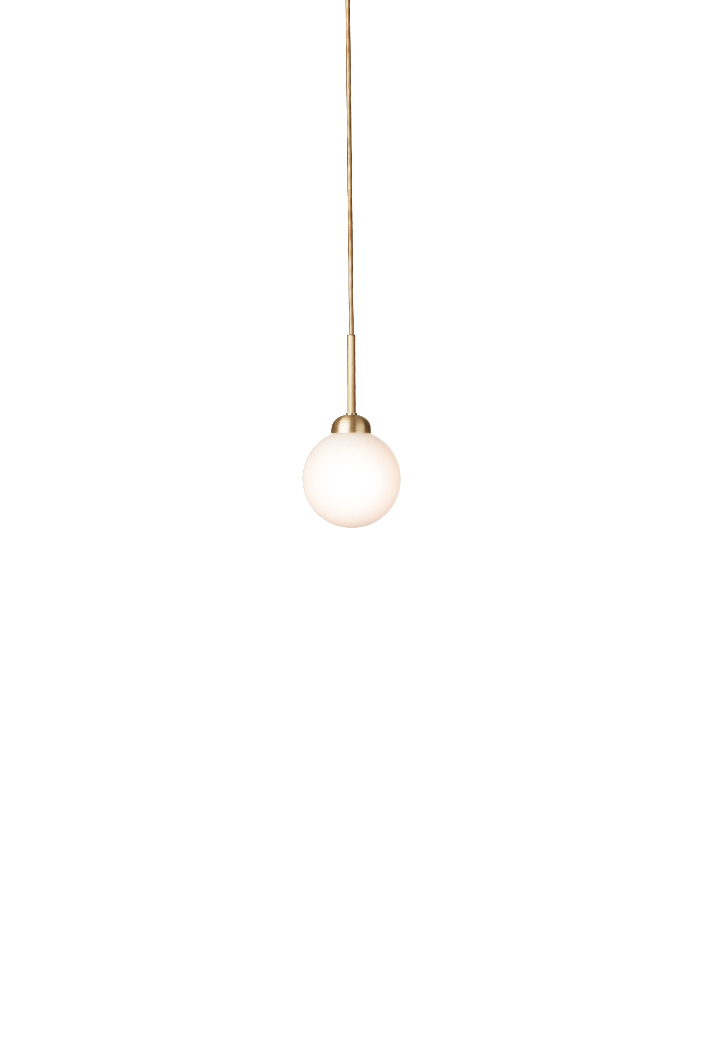 APIALES Pendant Lamp in Brass with Opal Glass