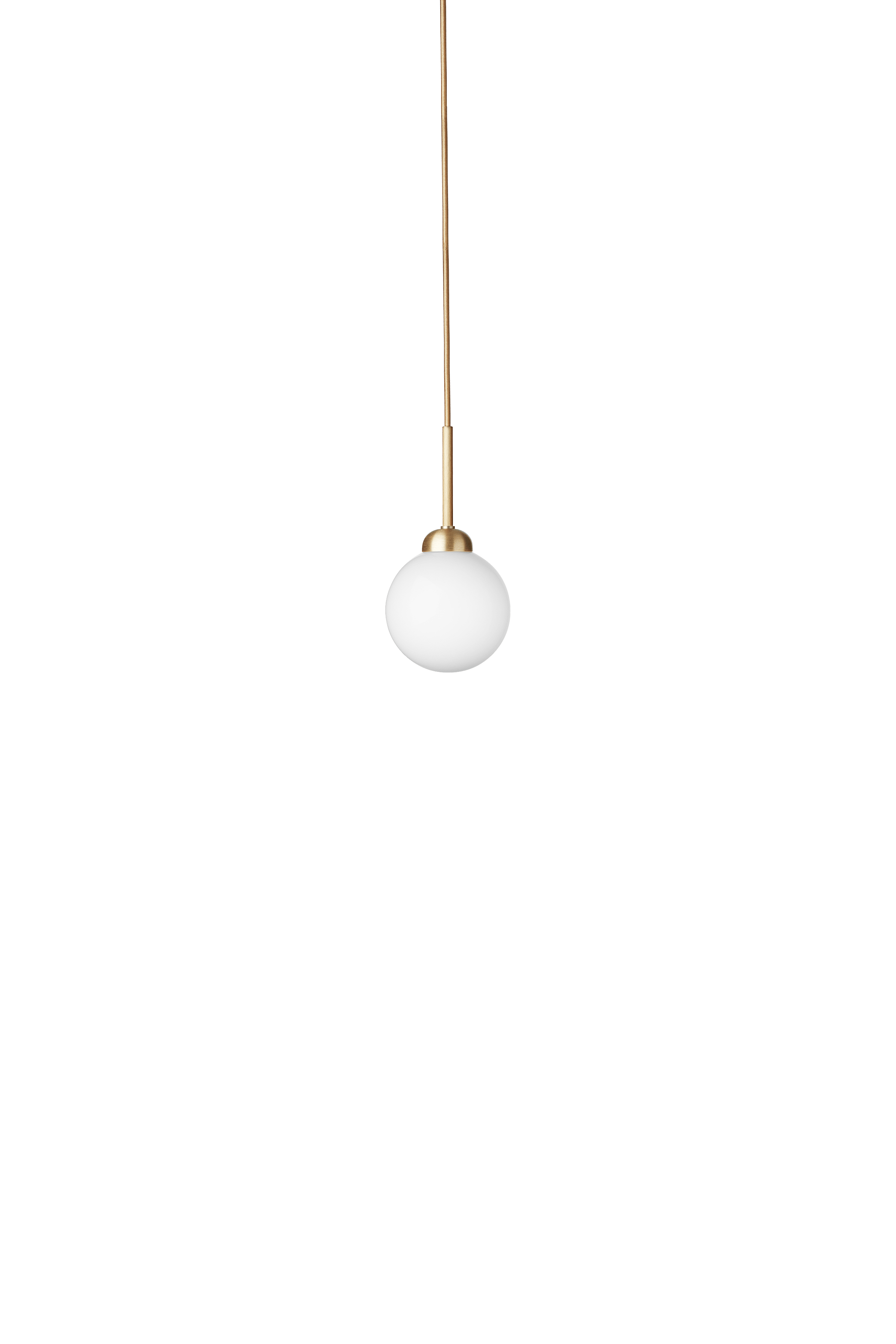 APIALES Pendant Lamp in Brass with Opal Glass