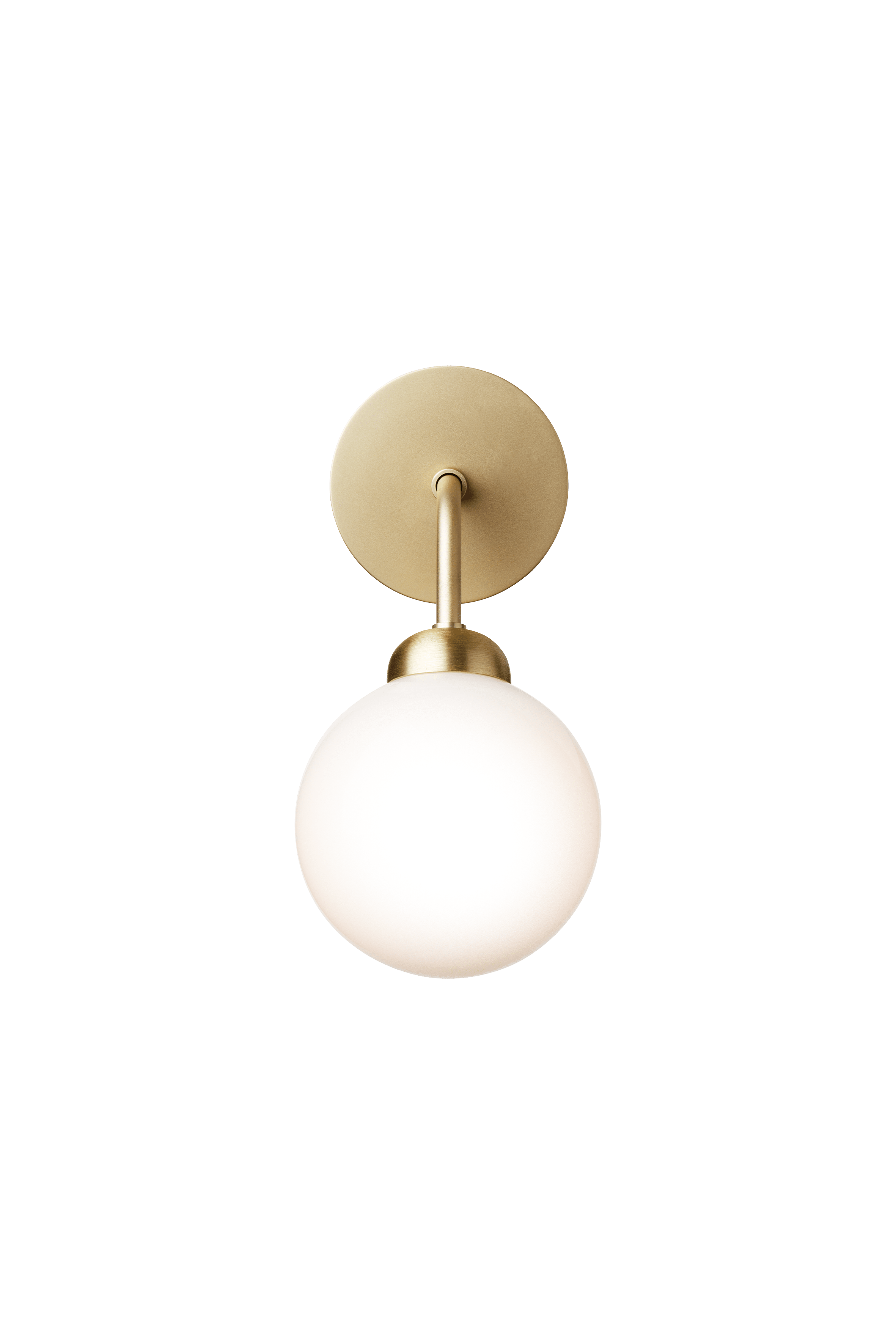 Nástenná lampa APIALES mosadzná s opálovým sklom