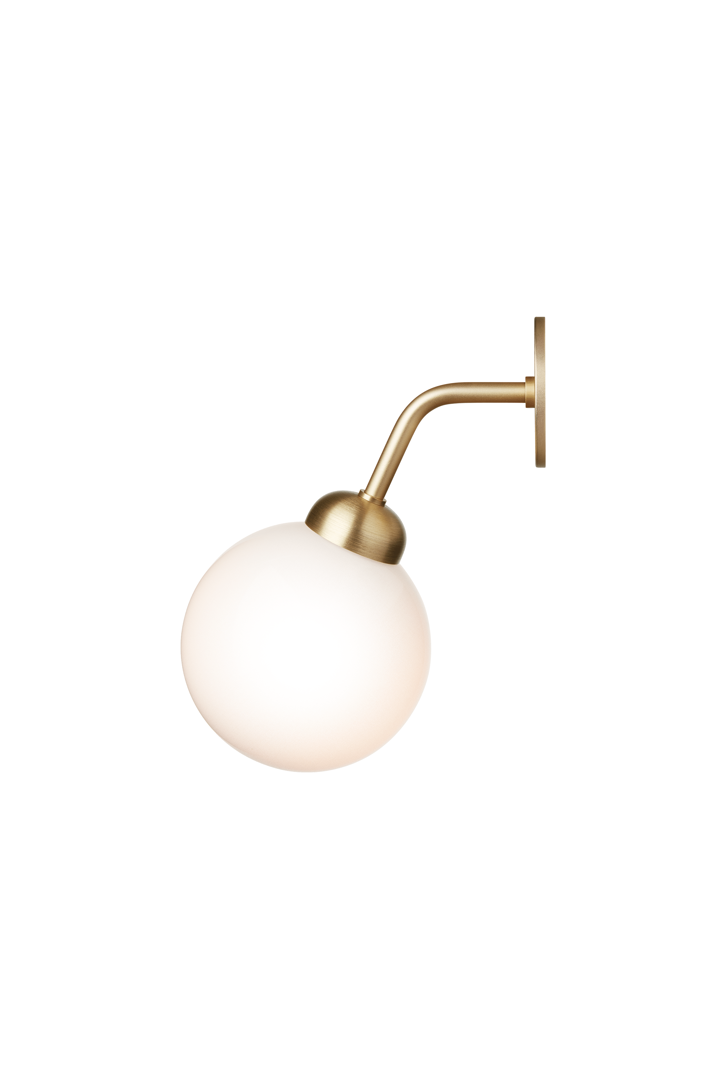 Nástenná lampa APIALES mosadzná s opálovým sklom