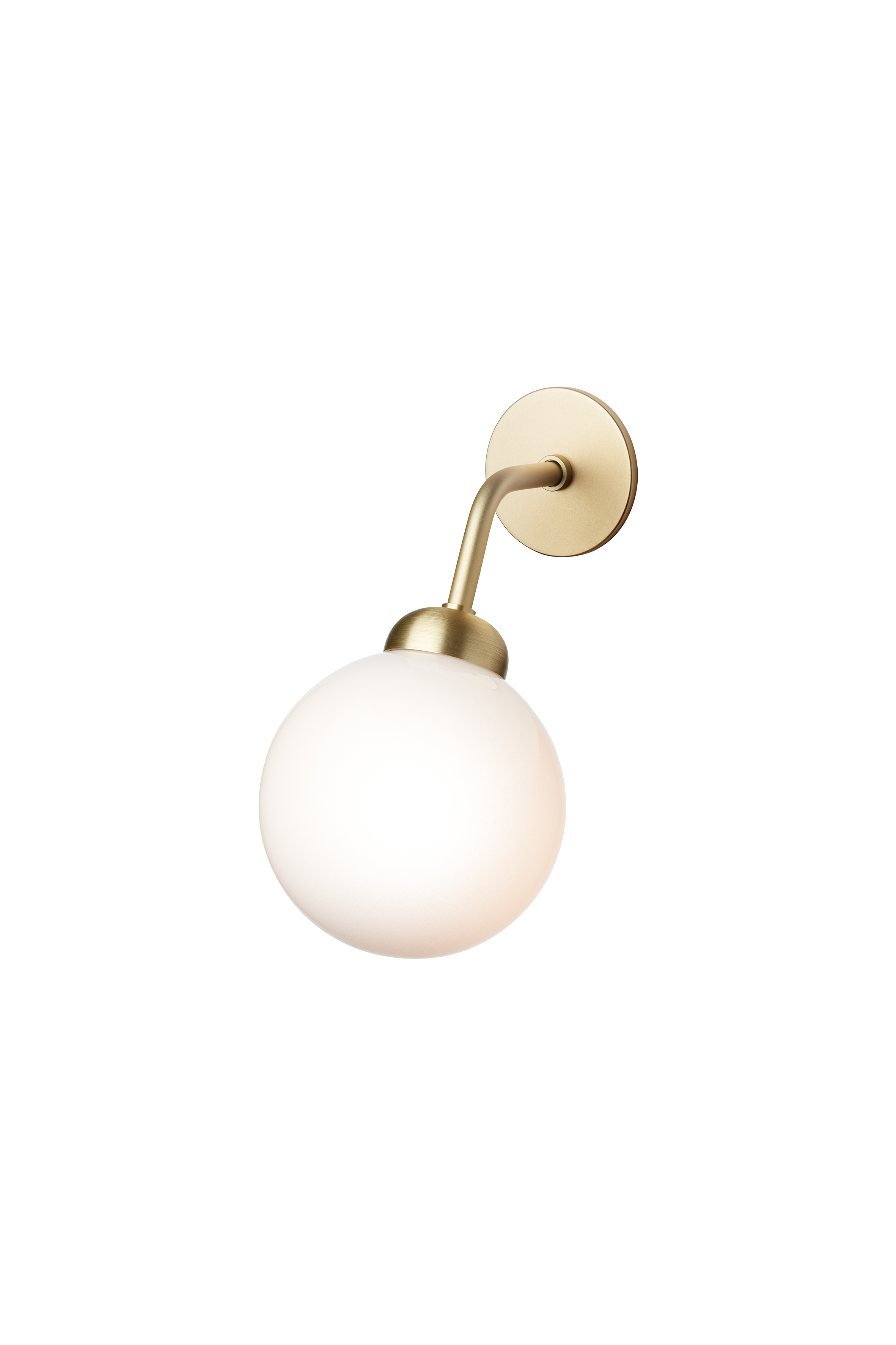 Nástenná lampa APIALES mosadzná s opálovým sklom