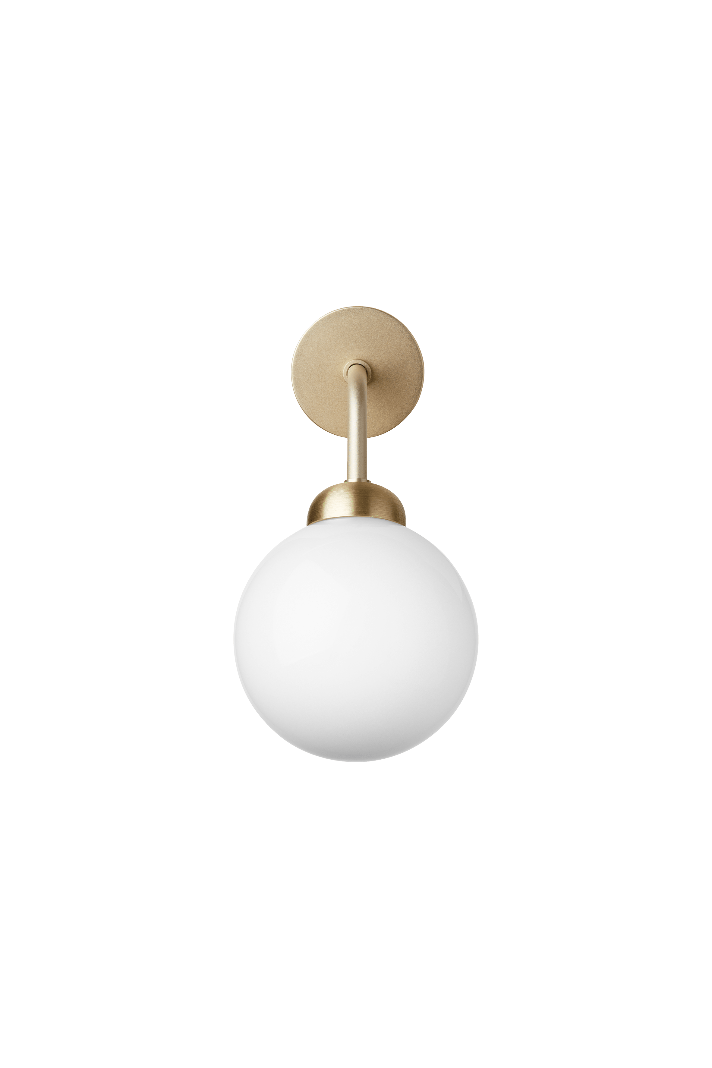 Nástenná lampa APIALES mosadzná s opálovým sklom