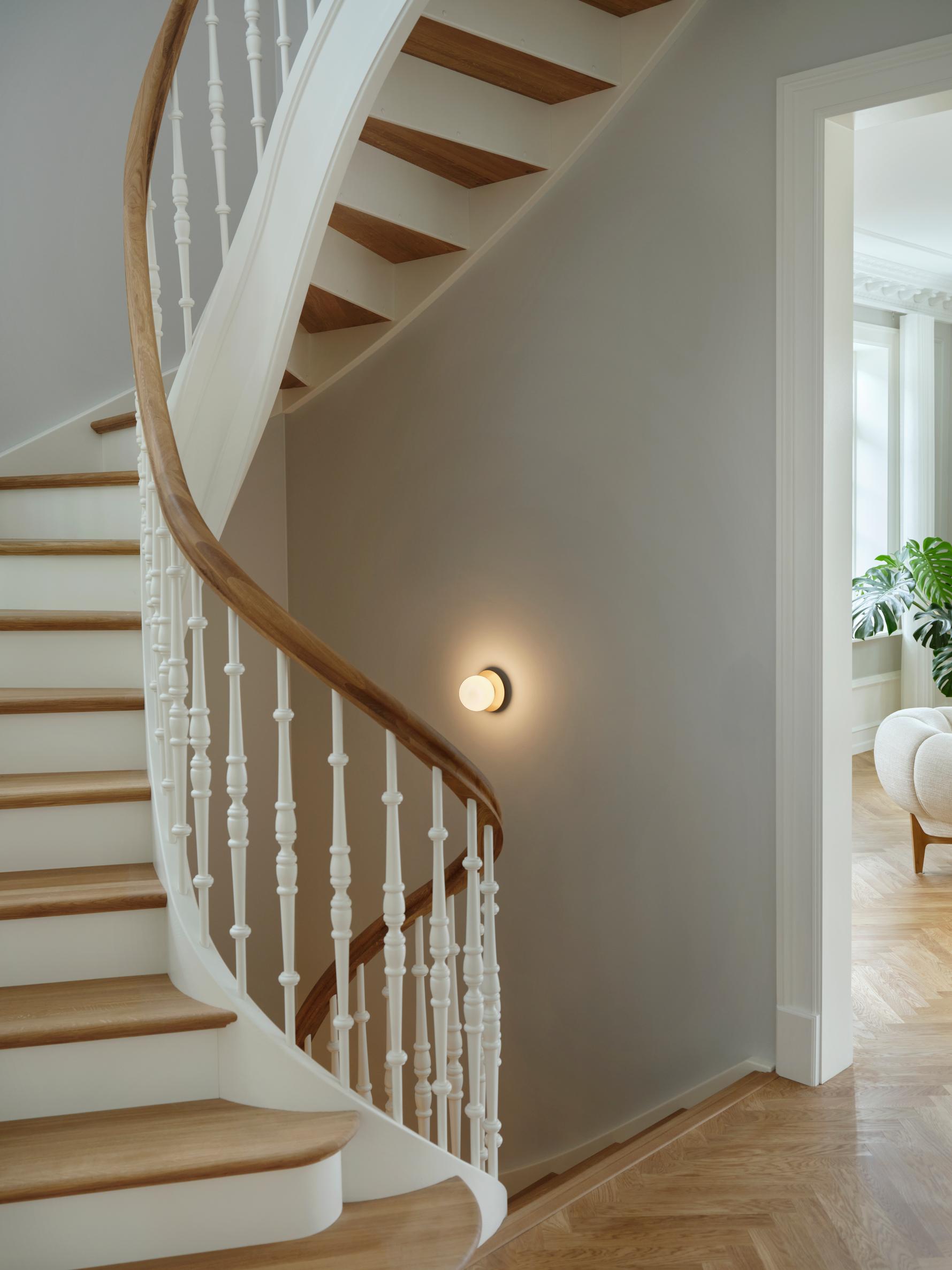 LIILA Gold Recessed Wall Sconce with Opal Glass